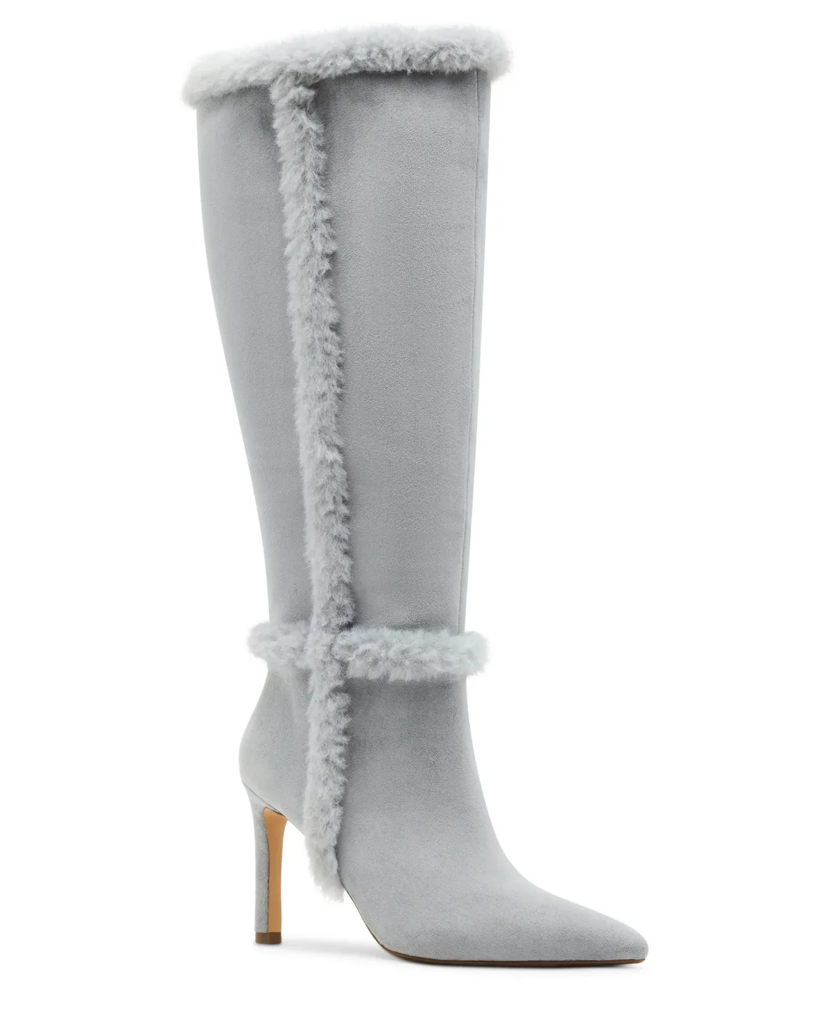 Pine Faux-Fur Trim Tall Stiletto Dress Boots by Madden Girl