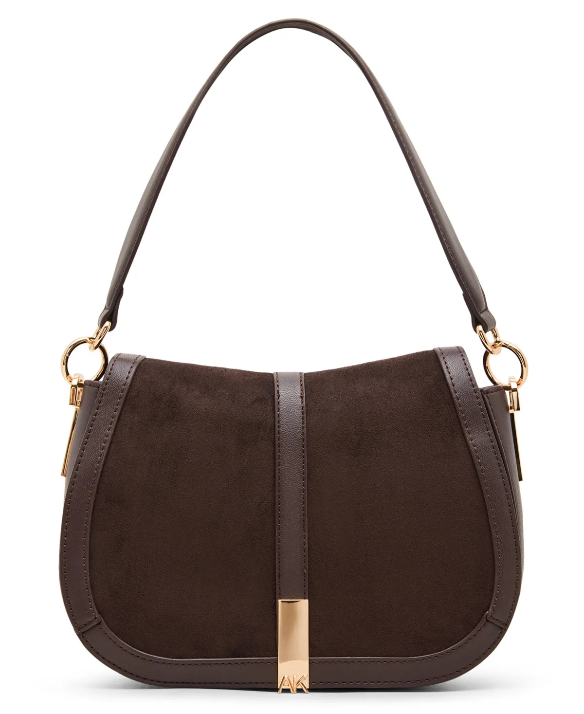 Saddle Flap Medium Convertible Shoulder Handbag by Anne Klein