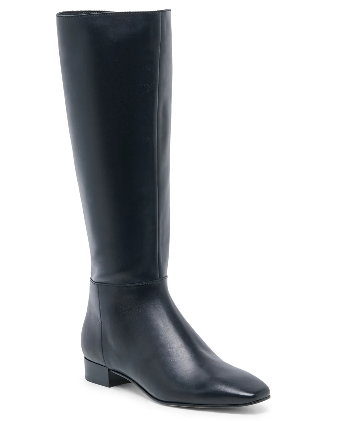 Tywin Low Block Heel Tall Boots - Black Leather by Dolce Vita