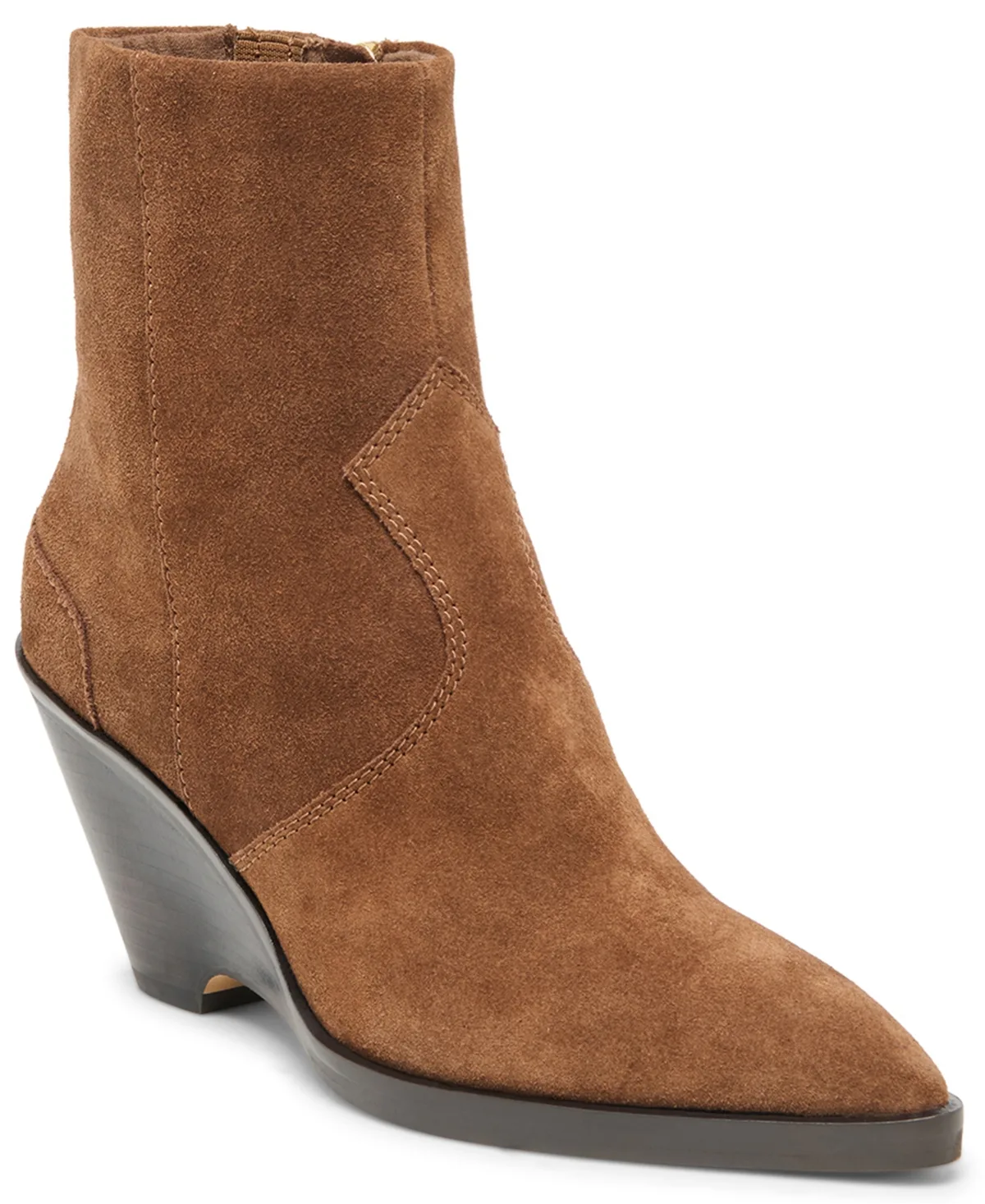 Ashtin Wedge Heel Dress Booties - Cocoa Suede by Dolce Vita