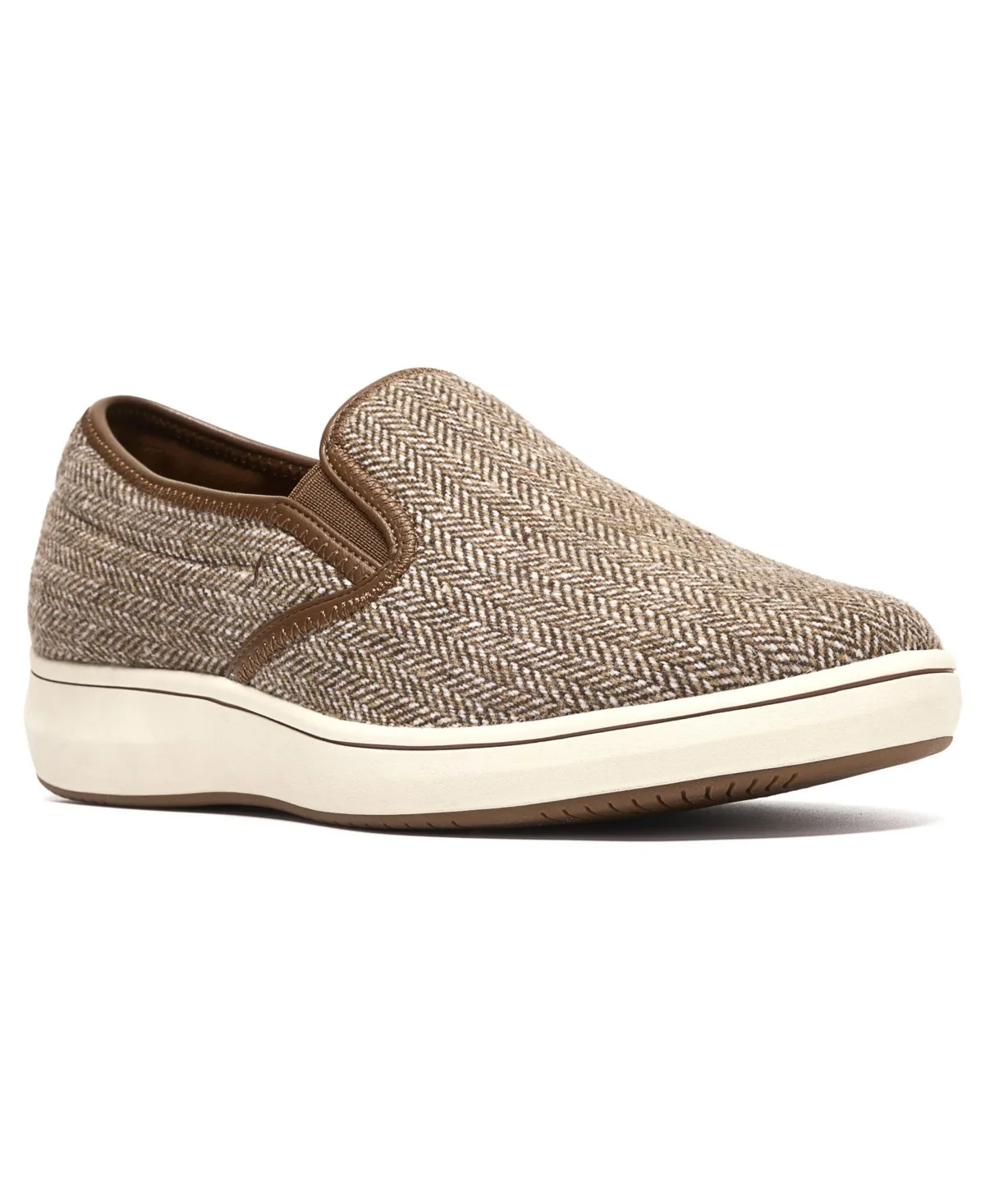 BreezeSky Slip-On Loafers - Mid Tan Textile by Clarks