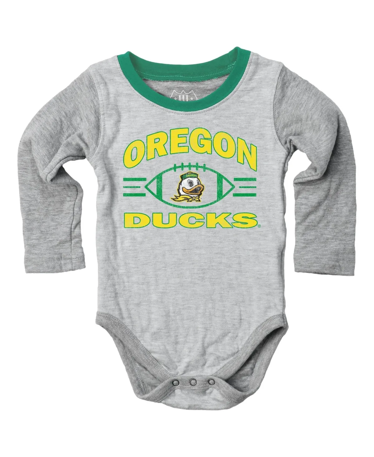 Jie Jie Oregon Ducks Long-Sleeve Distressed Bodysuit and Sweatpants, 2-Piece Set by Wes & Willy