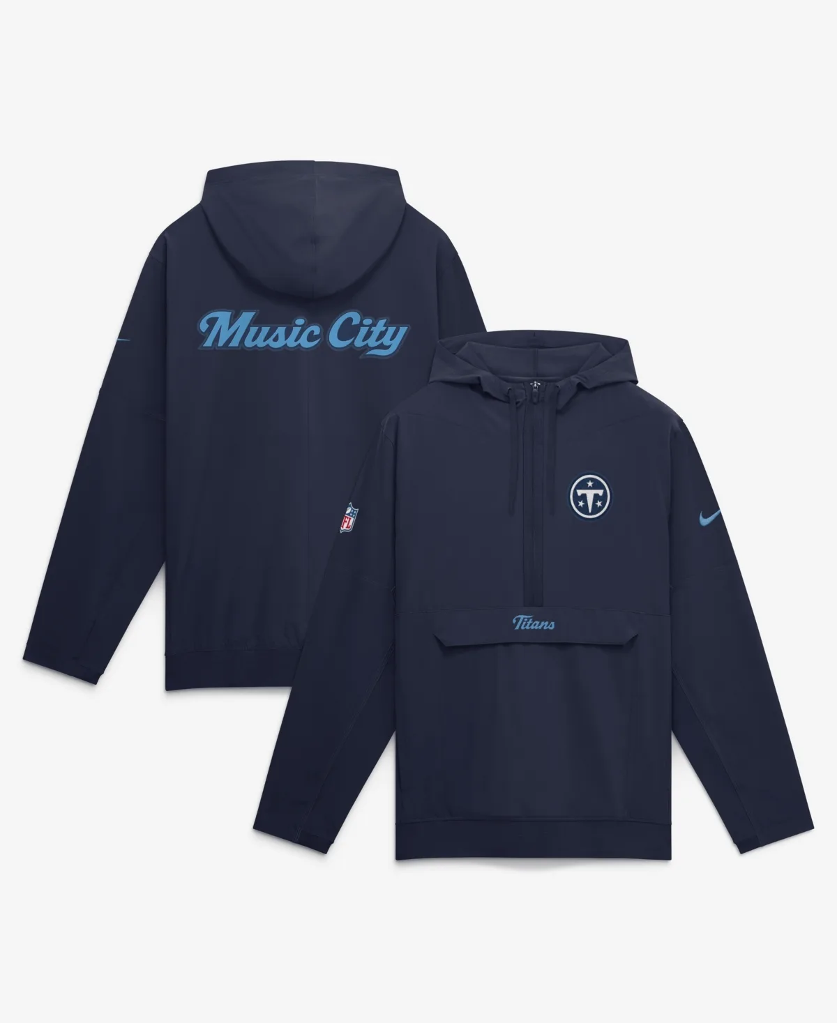 Tennessee Titans 2026 Rivalries Collection Sideline Anorak Half-Zip Jacket by Nike