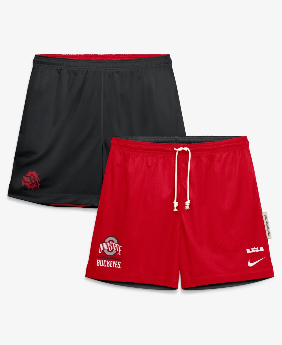 LeBron James Ohio State Buckeyes Courtside Reversible Dri-Fit Shorts by Nike