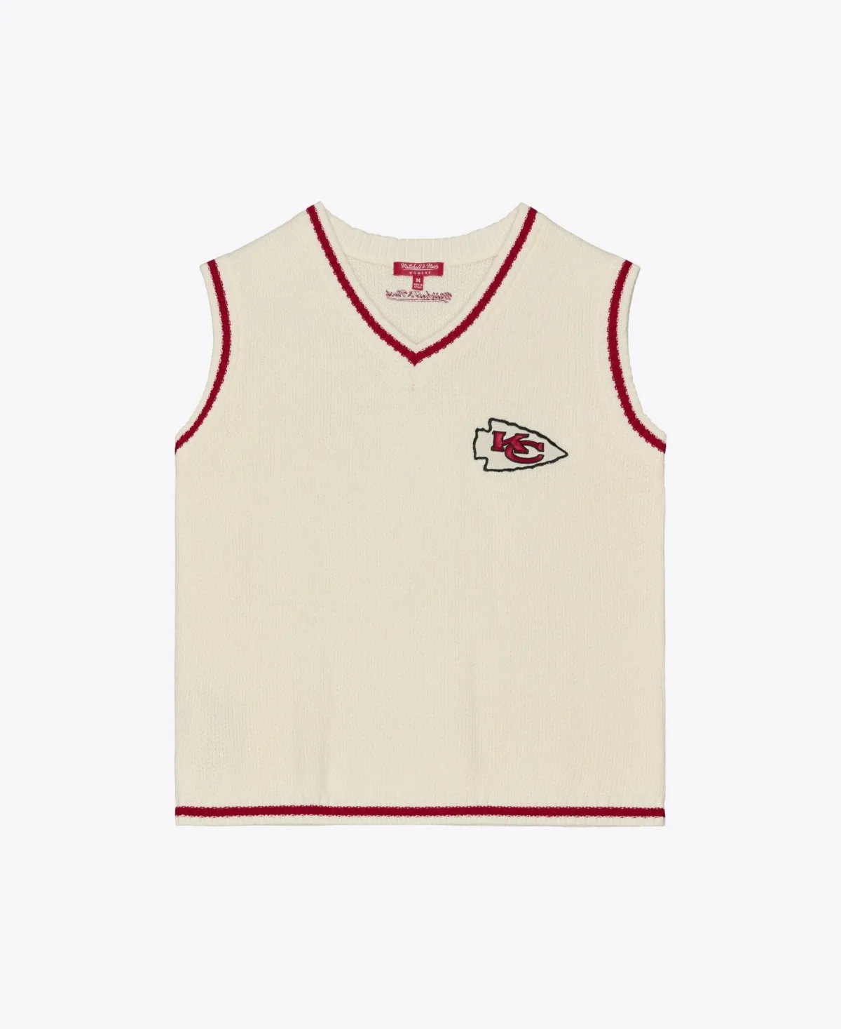 Kansas City Chiefs Retro Roots Midweight V-Neck Sweater Vest by Mitchell & Ness