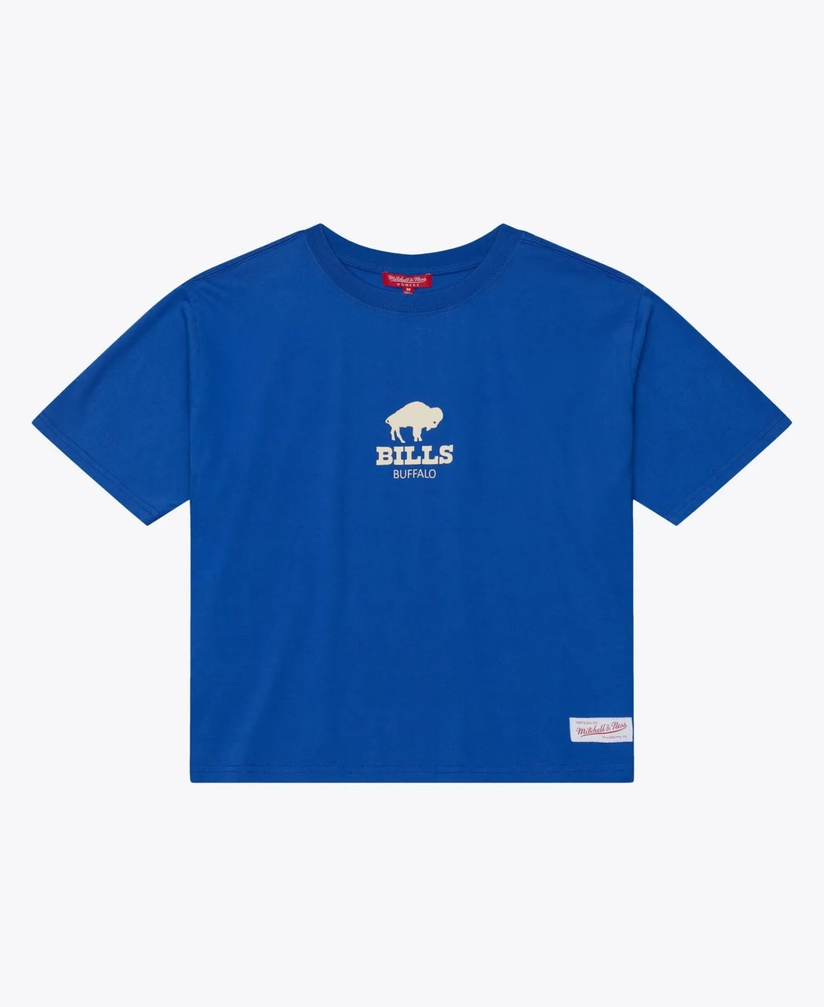 Core Essentials Buffalo Bills Boxy Crop T-Shirt by Mitchell & Ness