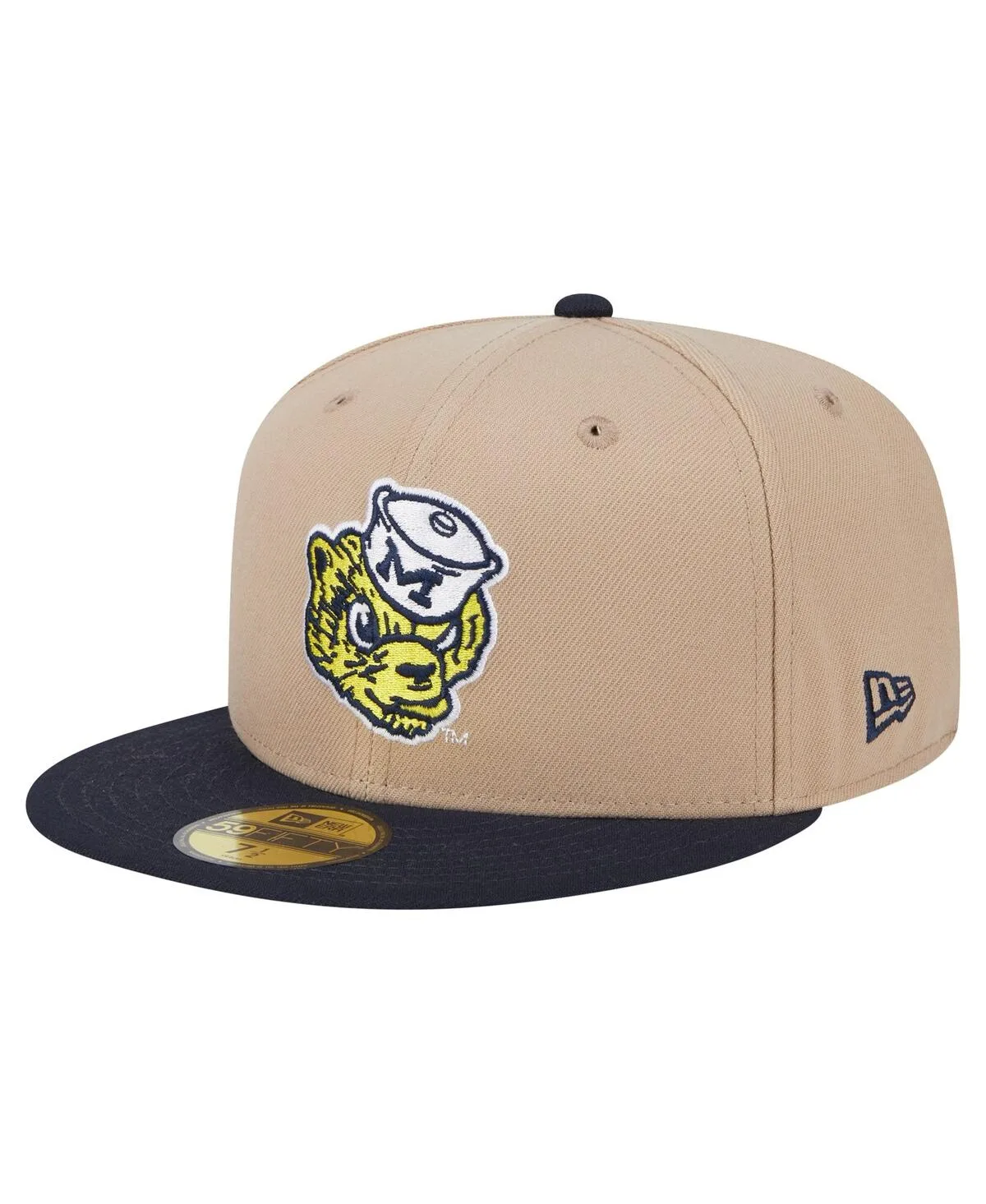 Michigan Wolverines Throwback Two-Tone 59FIFTY Fitted Hat by New Era