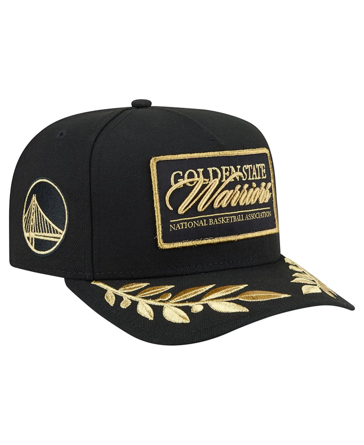 Golden State Warriors Snapback 9FIFTY Metallic Gold Laurel-Branch Hat by New Era
