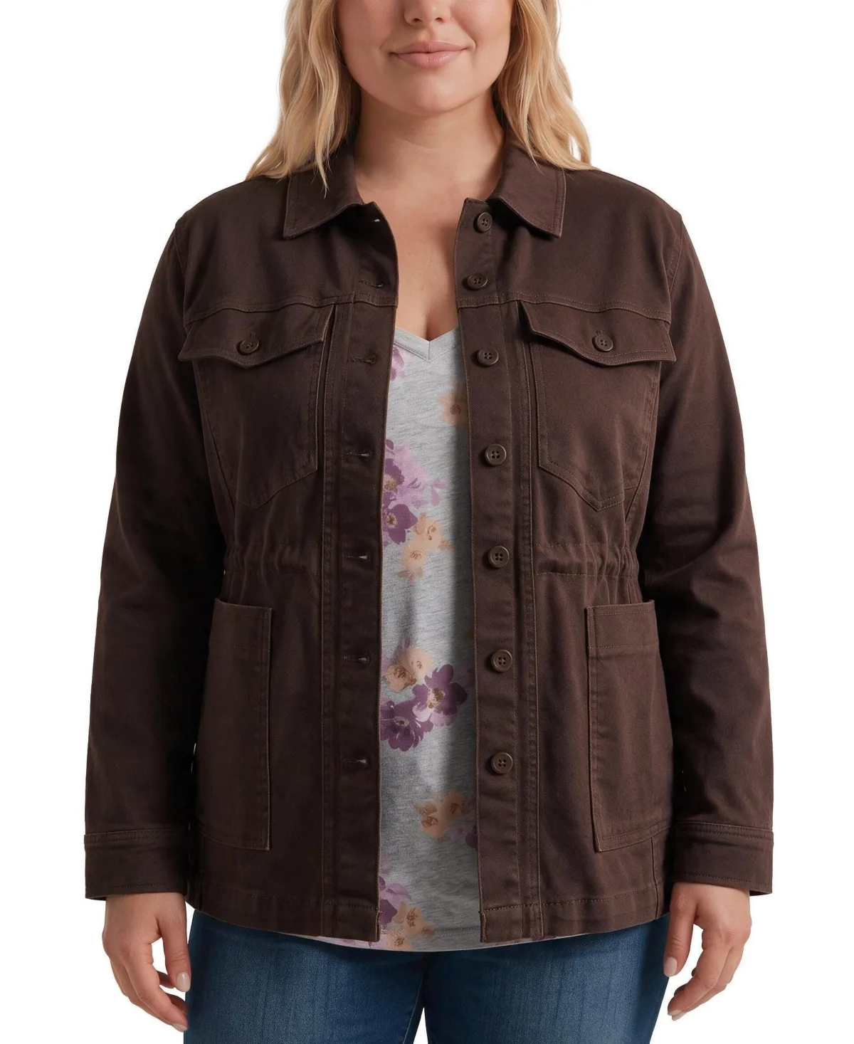 Twill Long-Sleeve Anorak Jacket by Torrid