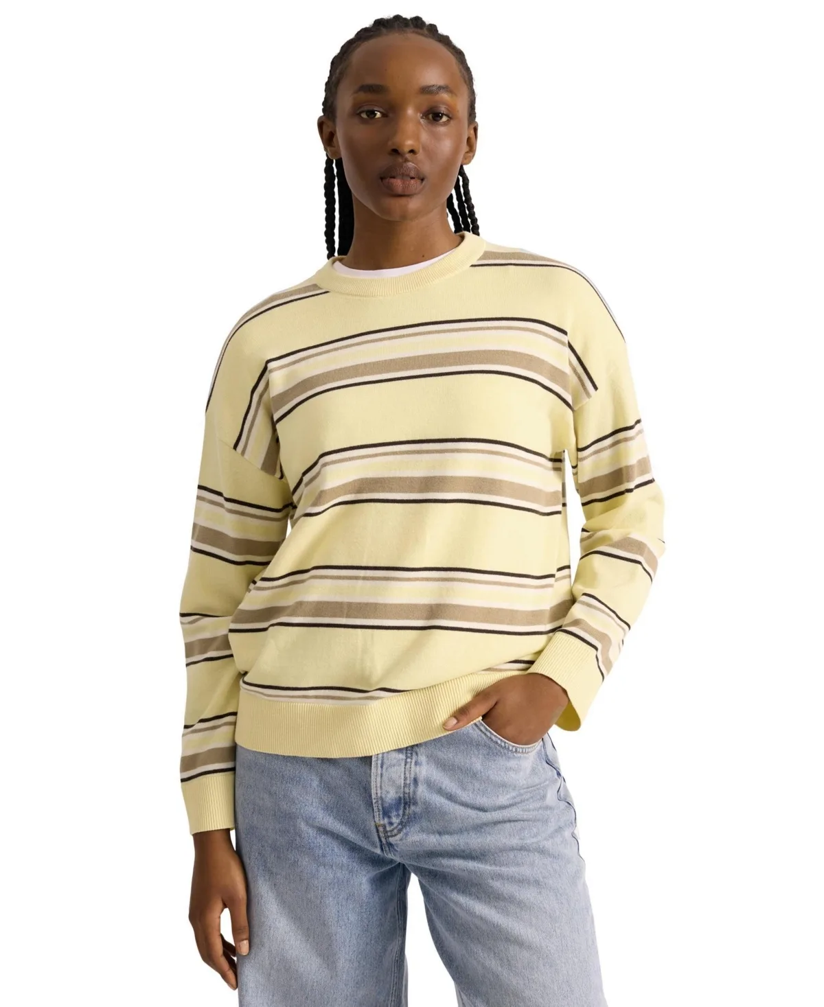Stripe Cotton Jumper by Albaray
