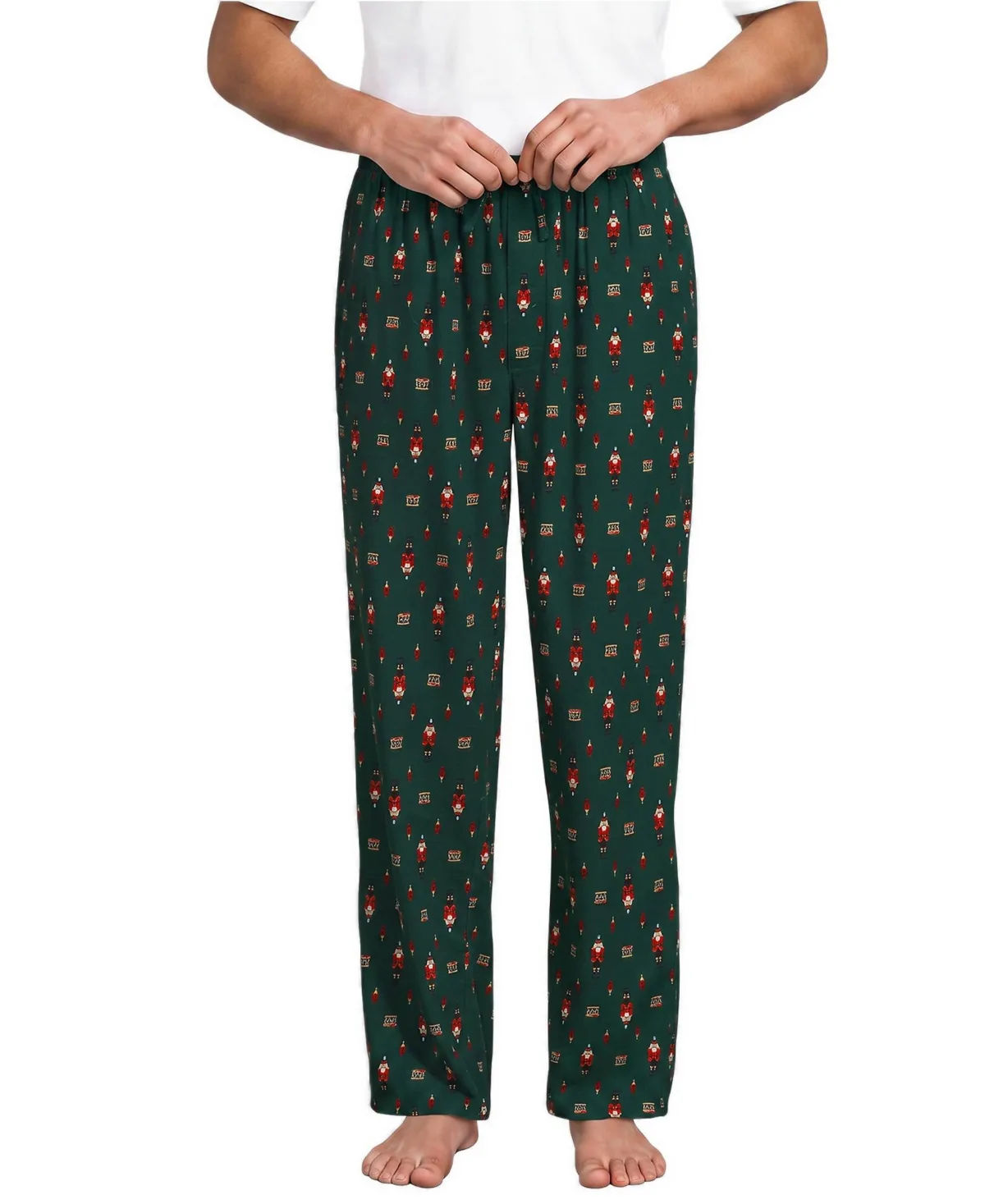 Flannel Pajama Pants - Holiday Nutcracker/Pine by Lands' End