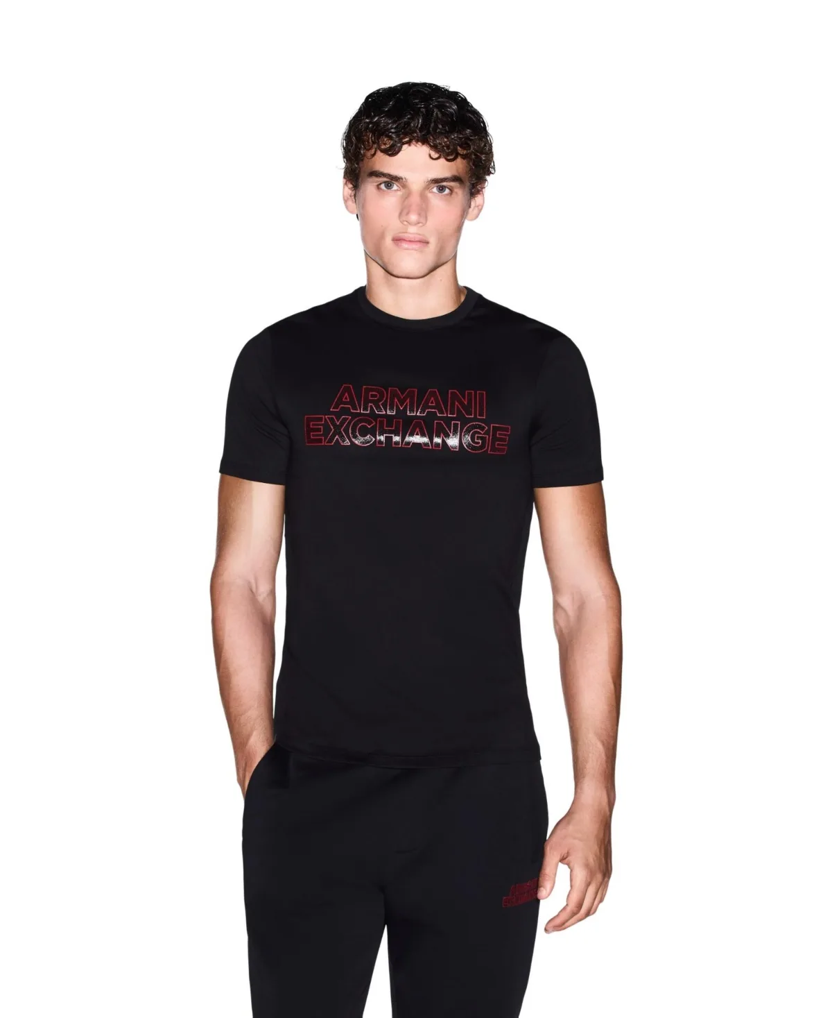 A - x Armani Exchange Slim-Fit Crewneck T-Shirt by Armani