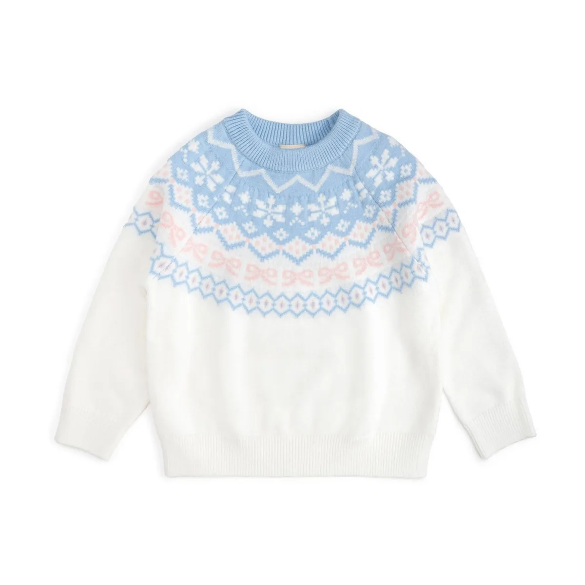 Frost Fair Isle Crewneck Sweater by Sweet Wink