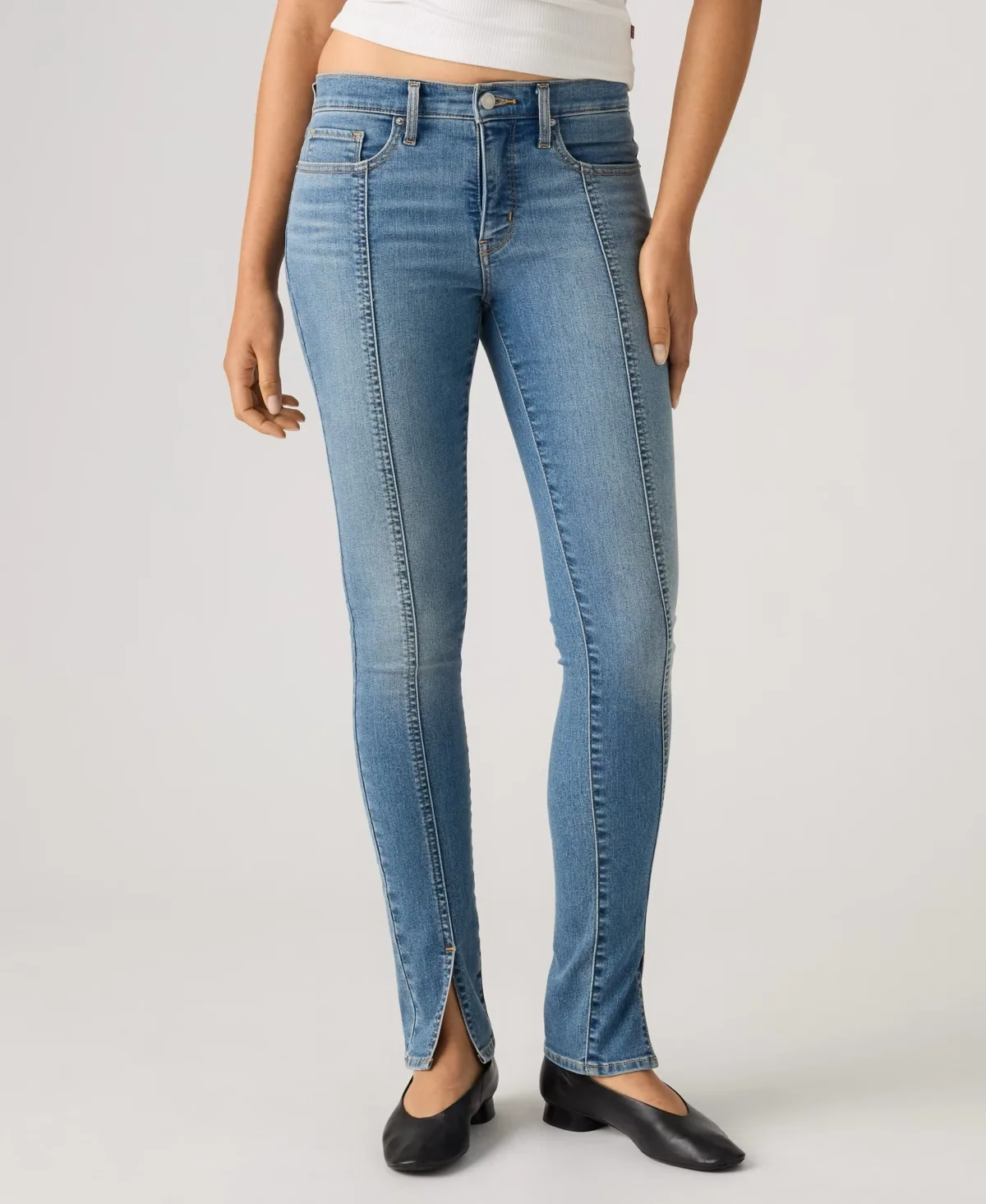 311 Seamed Mid-Rise Skinny-Leg Split-Hem Jeans by Levi's