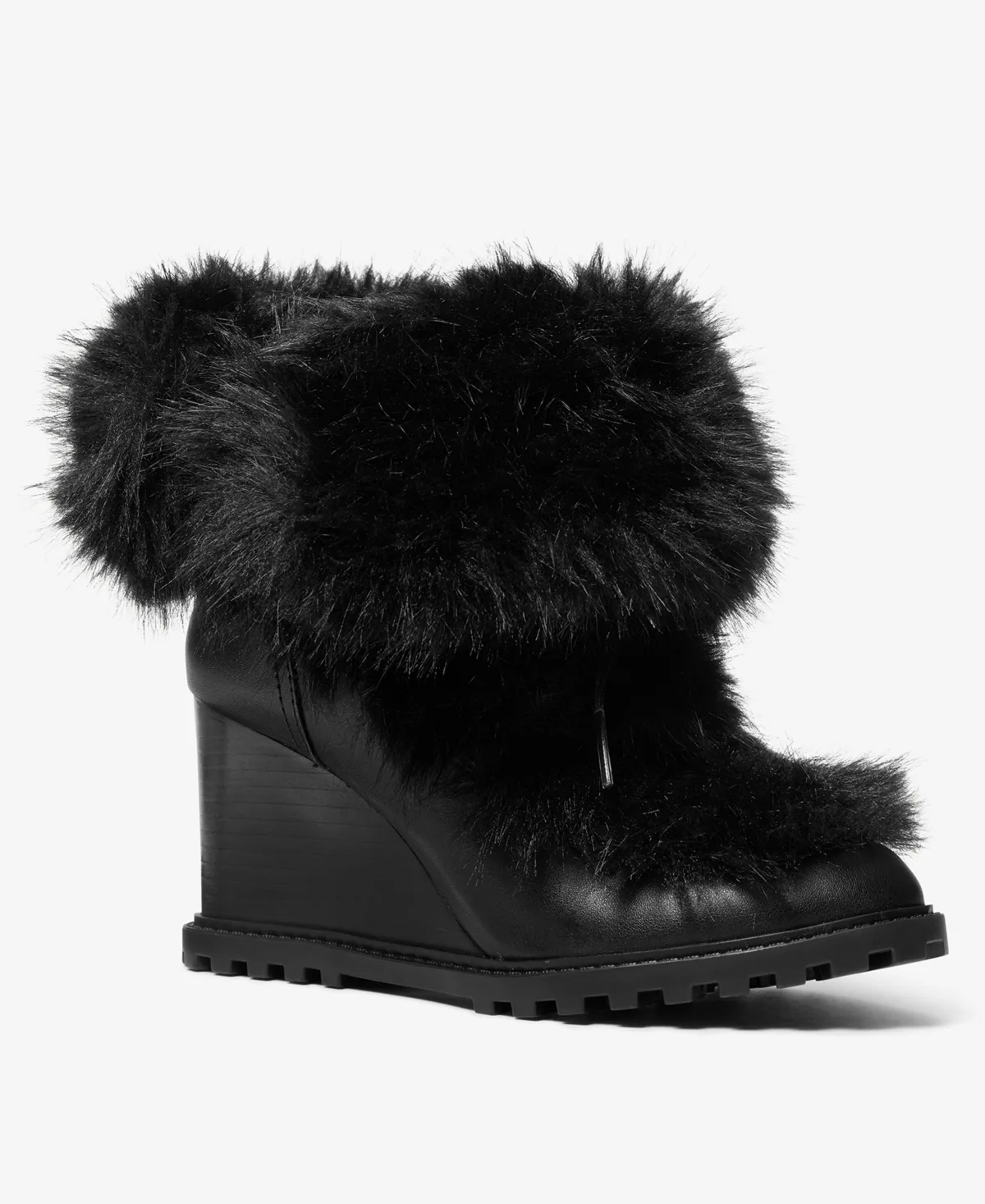 Blakely Wedge Shearling-Accented Booties