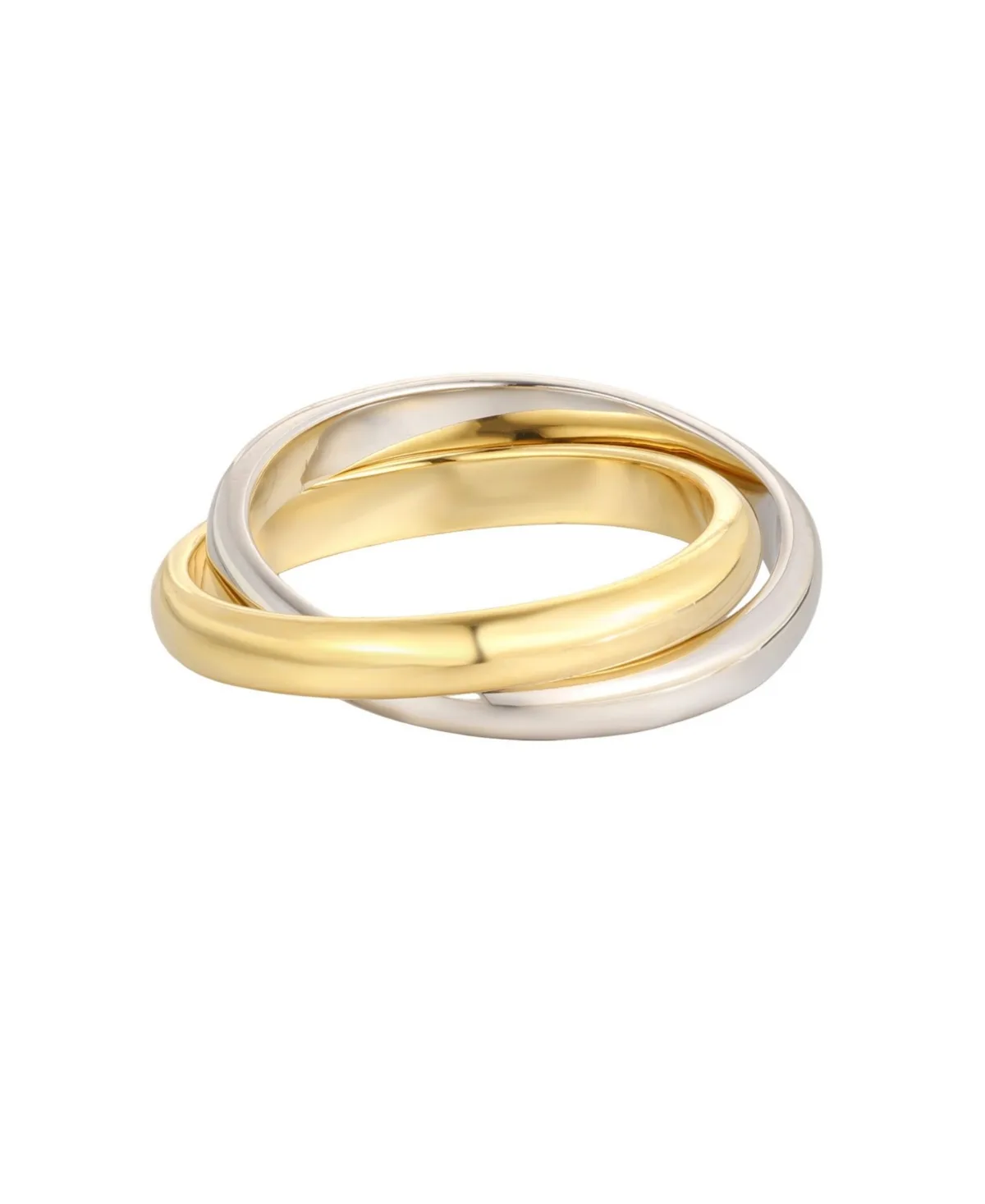 Cubic Zirconia Two-Tone Rolling Ring by Adornia