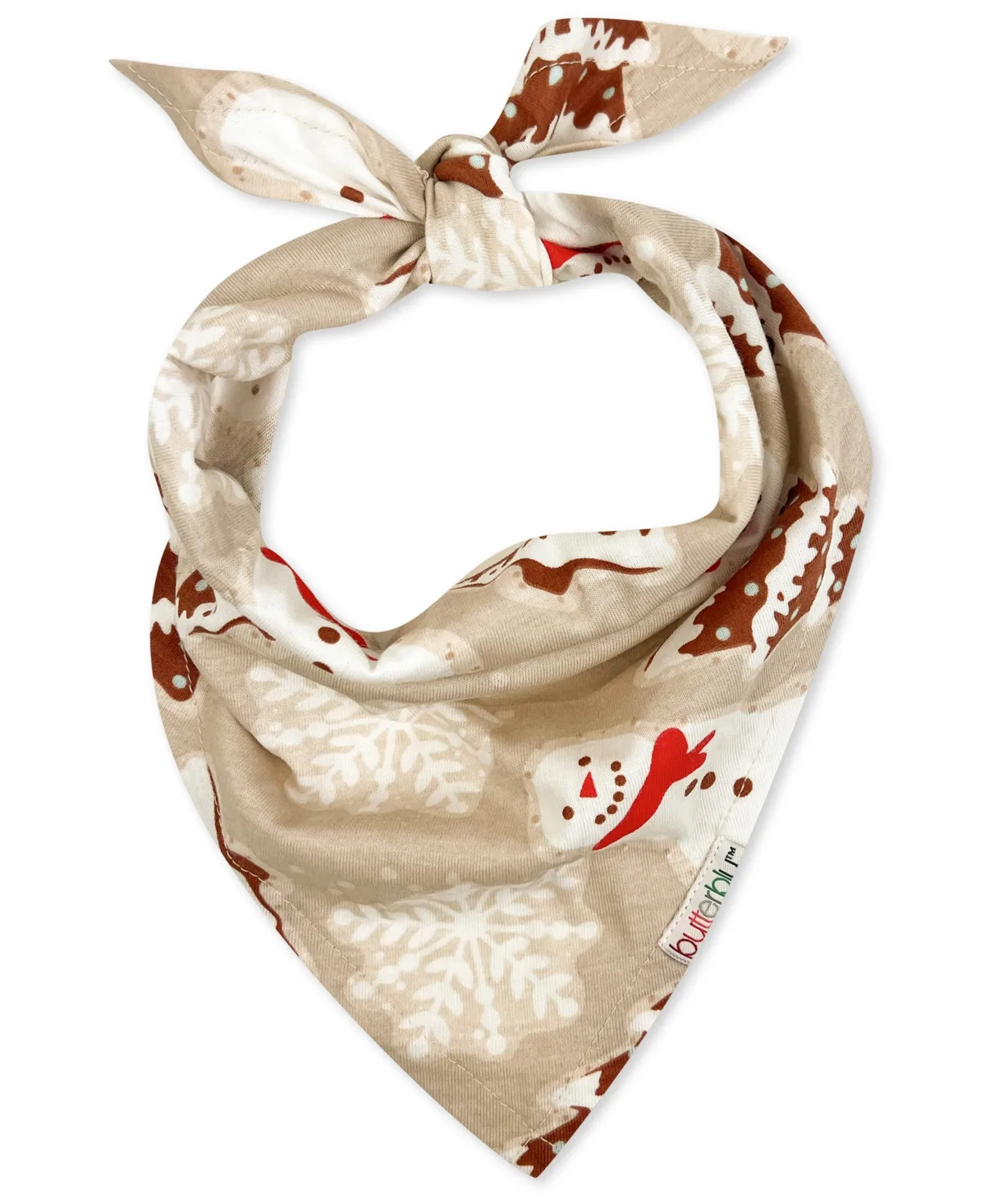 Bowie Adjustable-Tie Holiday Prints Pet Bandana by Butterblu