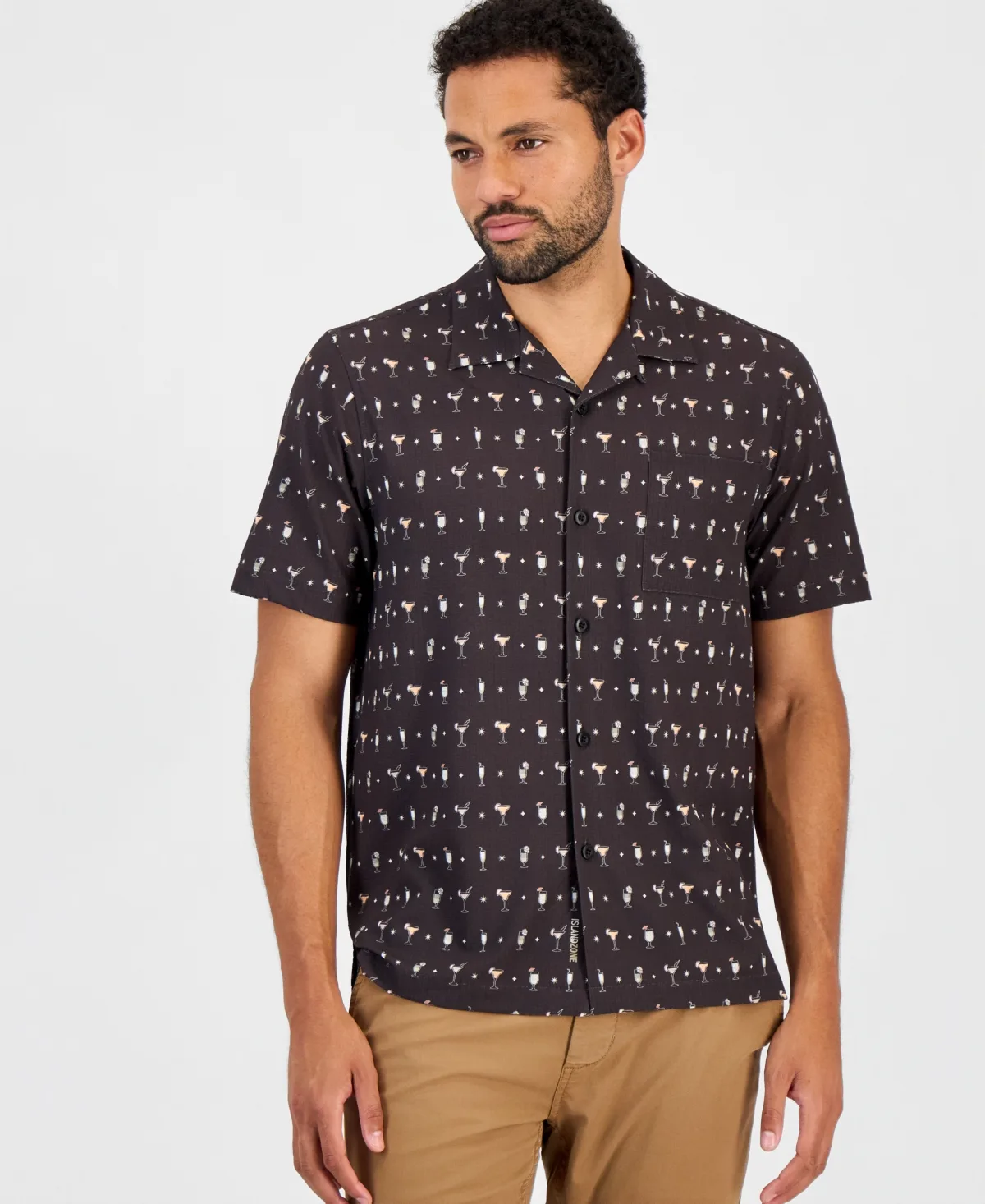 IslandZone Printed Perforated Camp Collar Short-Sleeve Button-Up Shirt by Tommy Bahama