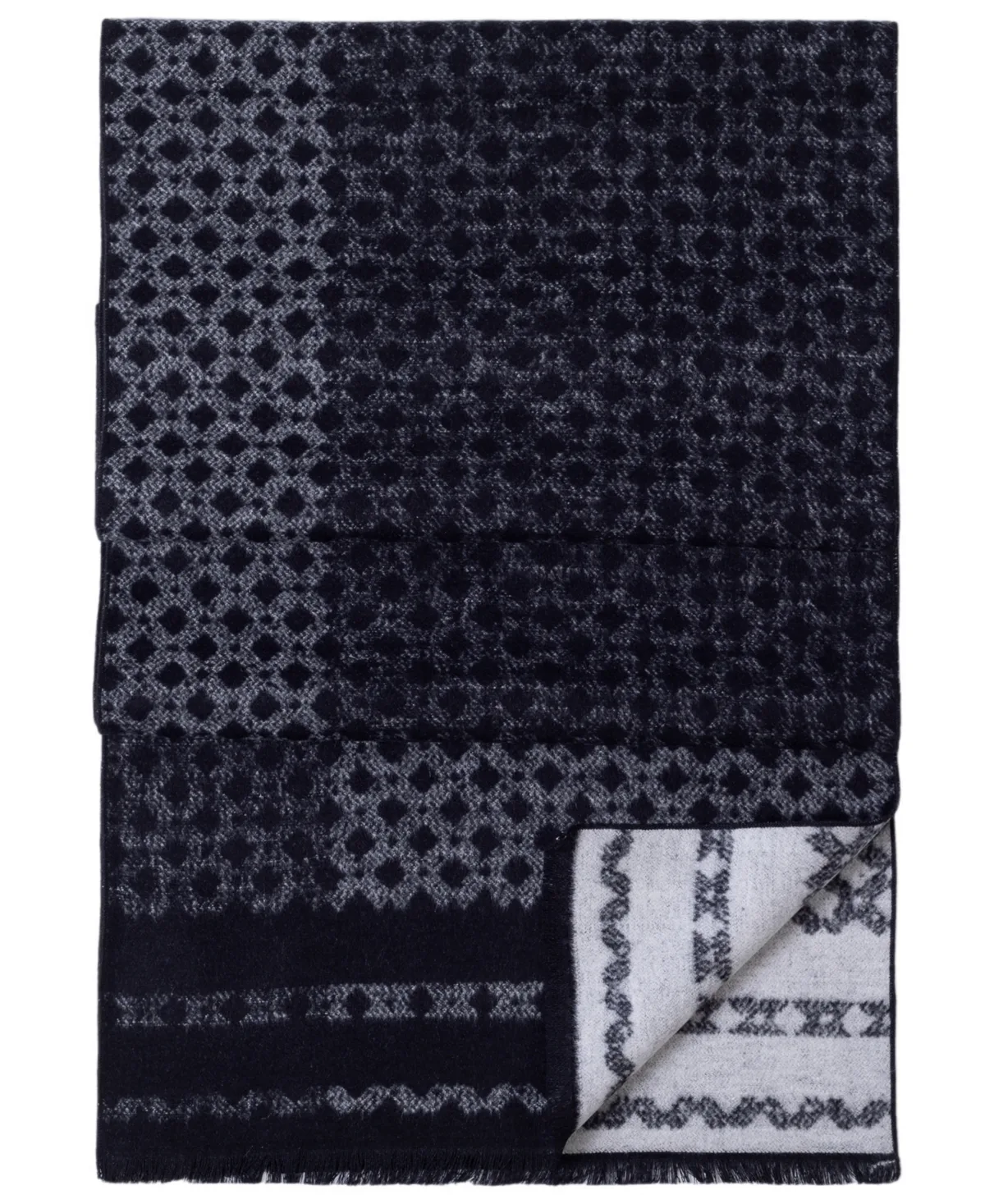 Silk Diamonds W Bar Stripes Scarf by Ted Baker