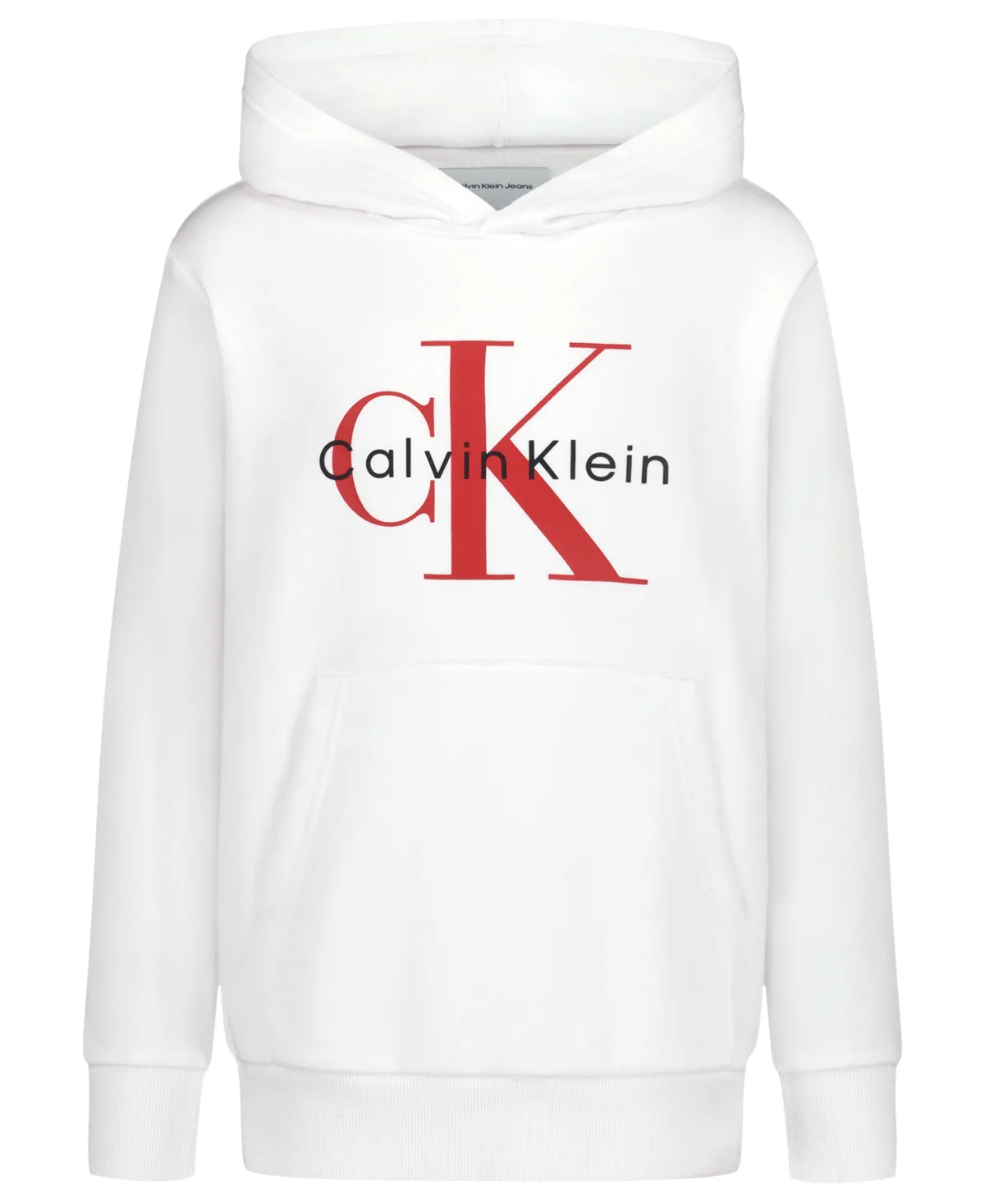 Monologo Relaxed-Fit Fleece Hoodie by Calvin Klein