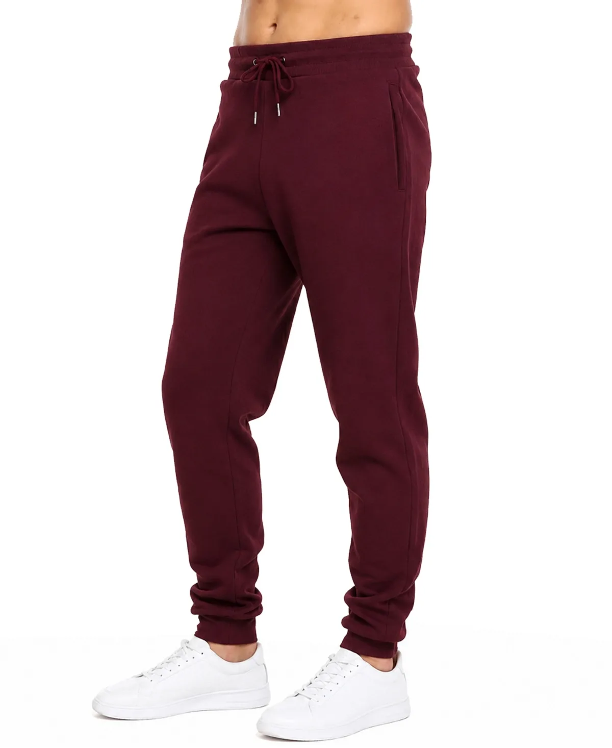 Heavyweight Fleece Modern-Fit Zipper-Pockets Jogger Sweatpants