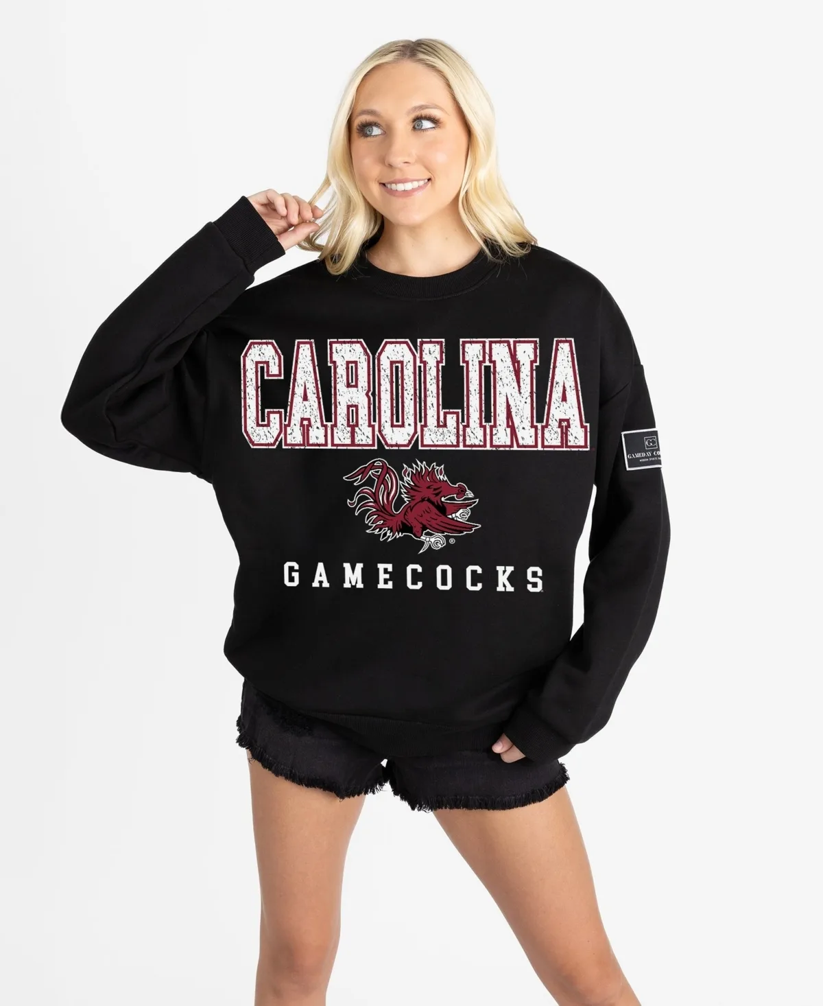 South Carolina Gamecocks Level Up Black Label Oversized Sweatshirt by Gameday Couture
