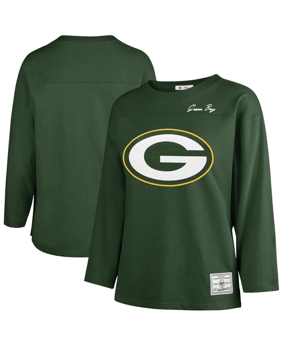 Bay Packers Long-Sleeve Heavyweight Cotton Game-Day T-Shirt by 47 Brand