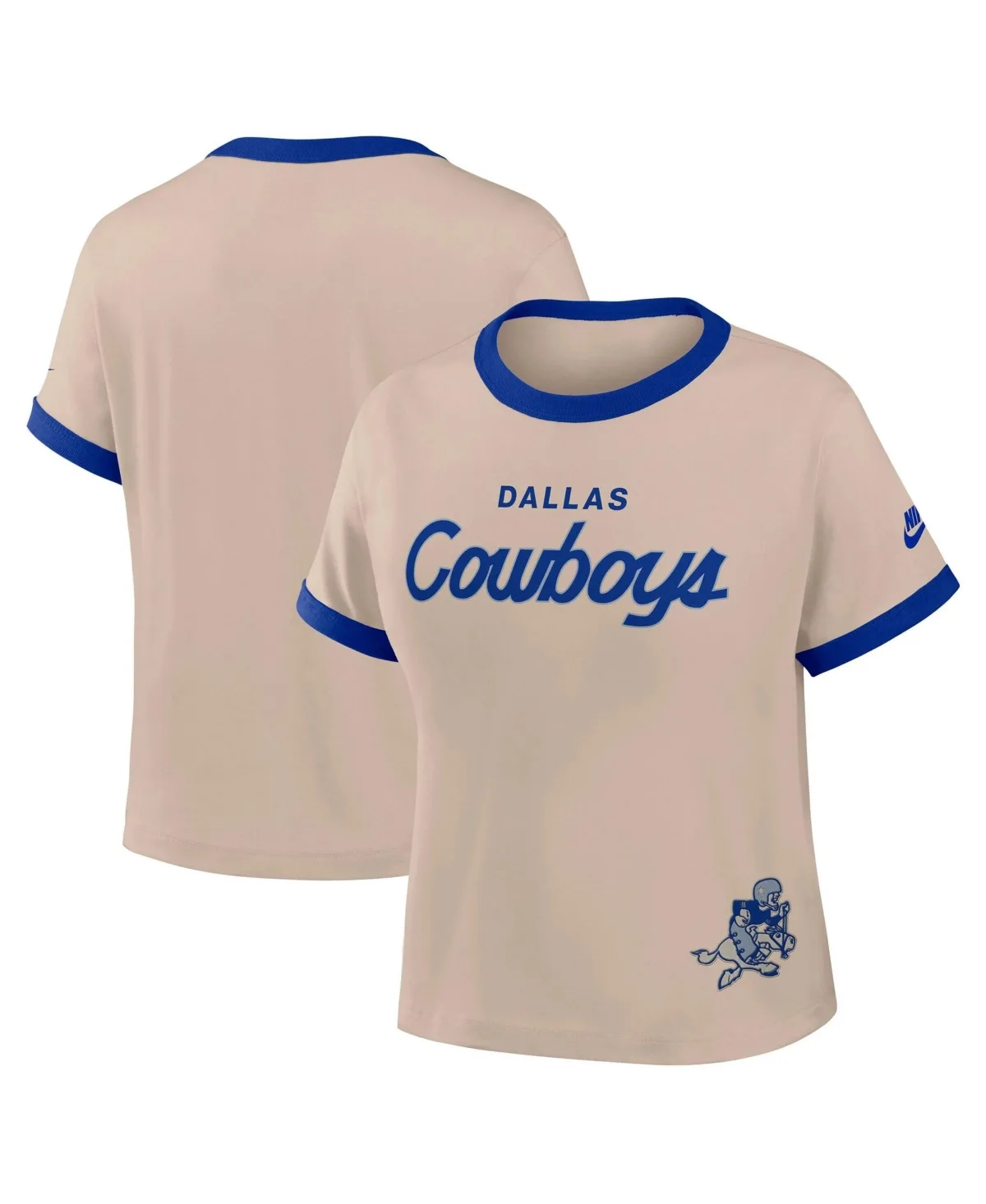 Dallas Cowboys Rewind Ringer Mod Cropped T-Shirt by Nike