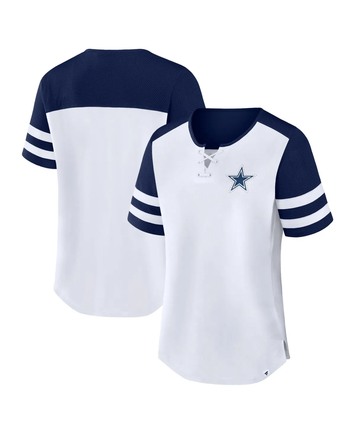 Dallas Cowboys Touchdown Pass Athena Lace-Up T-Shirt by Fanatics