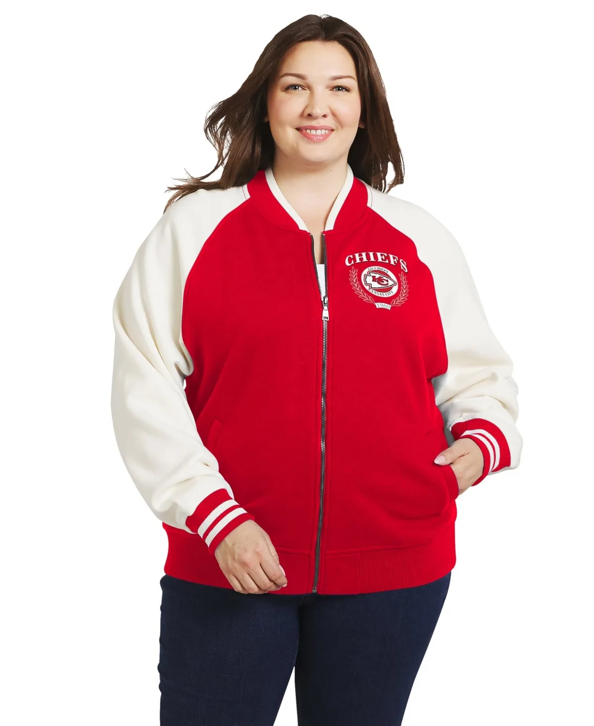 Kansas City Chiefs Throwback Varsity Full-Zip Fleece Jacket