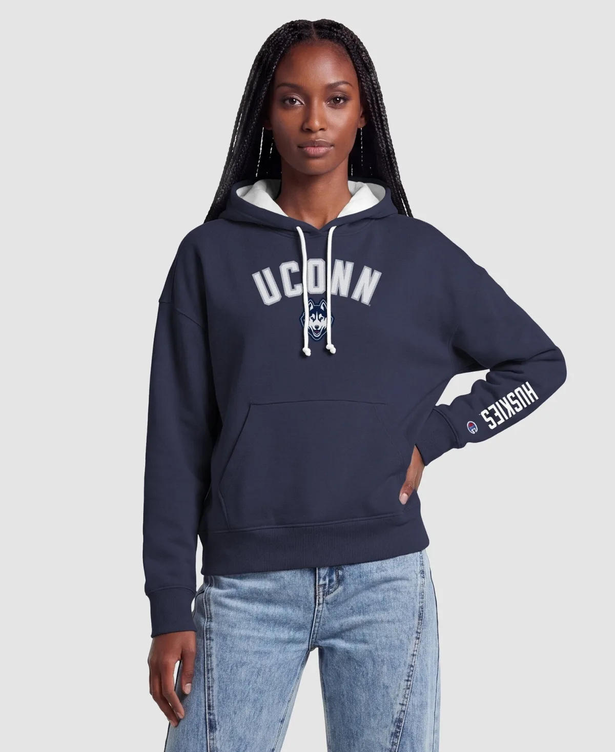 UConn Huskies Relaxed-Fit Hoodie by Champion