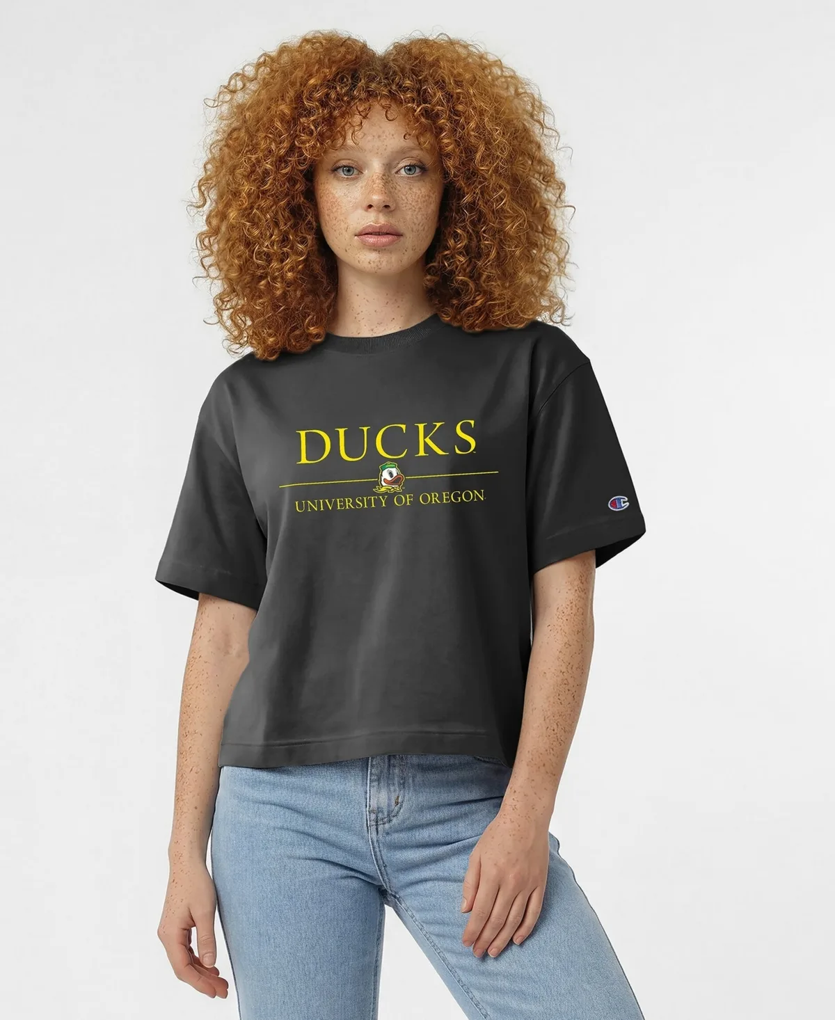 Graphic Cropped T-Shirt by Champion