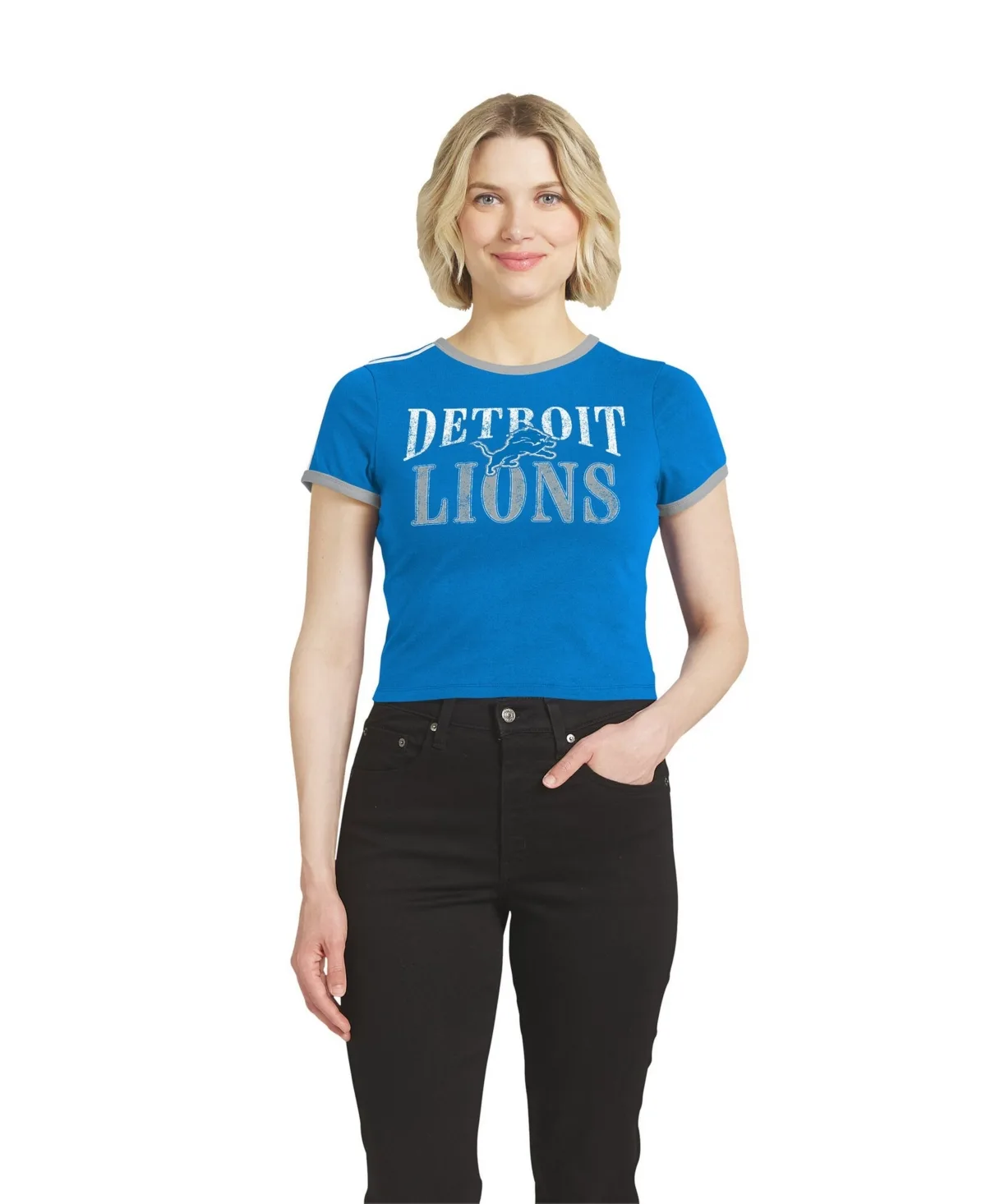 Detroit Lions Cropped T-Shirt by Wear by Erin Andrews