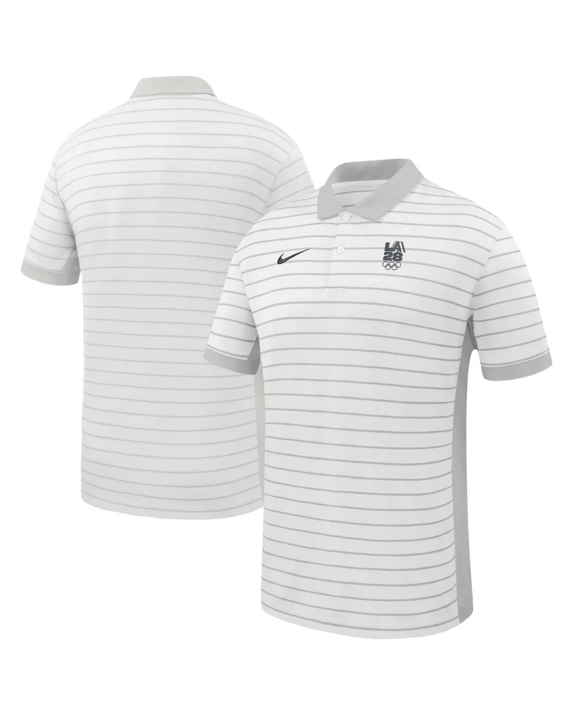 LA2 Dri-Fit Striped Short-Sleeve Polo Shirt by Nike