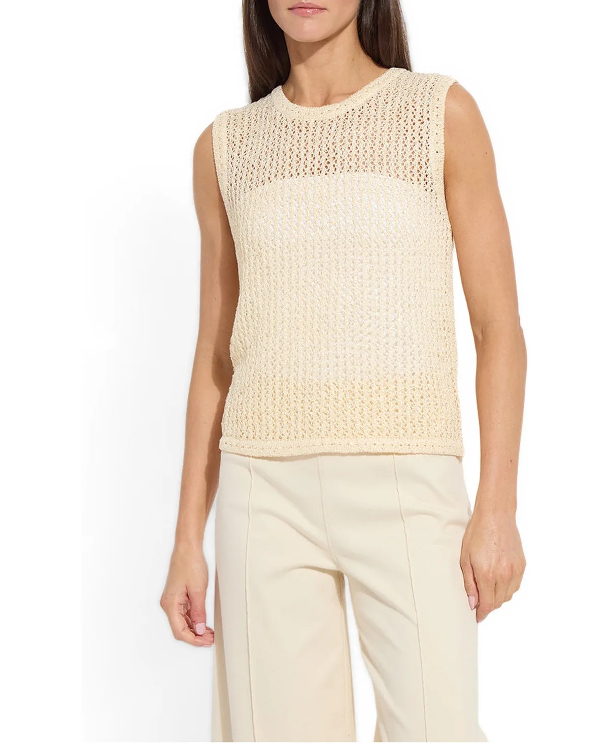 Avery Sequined Crocheted Tank Top by Lysse