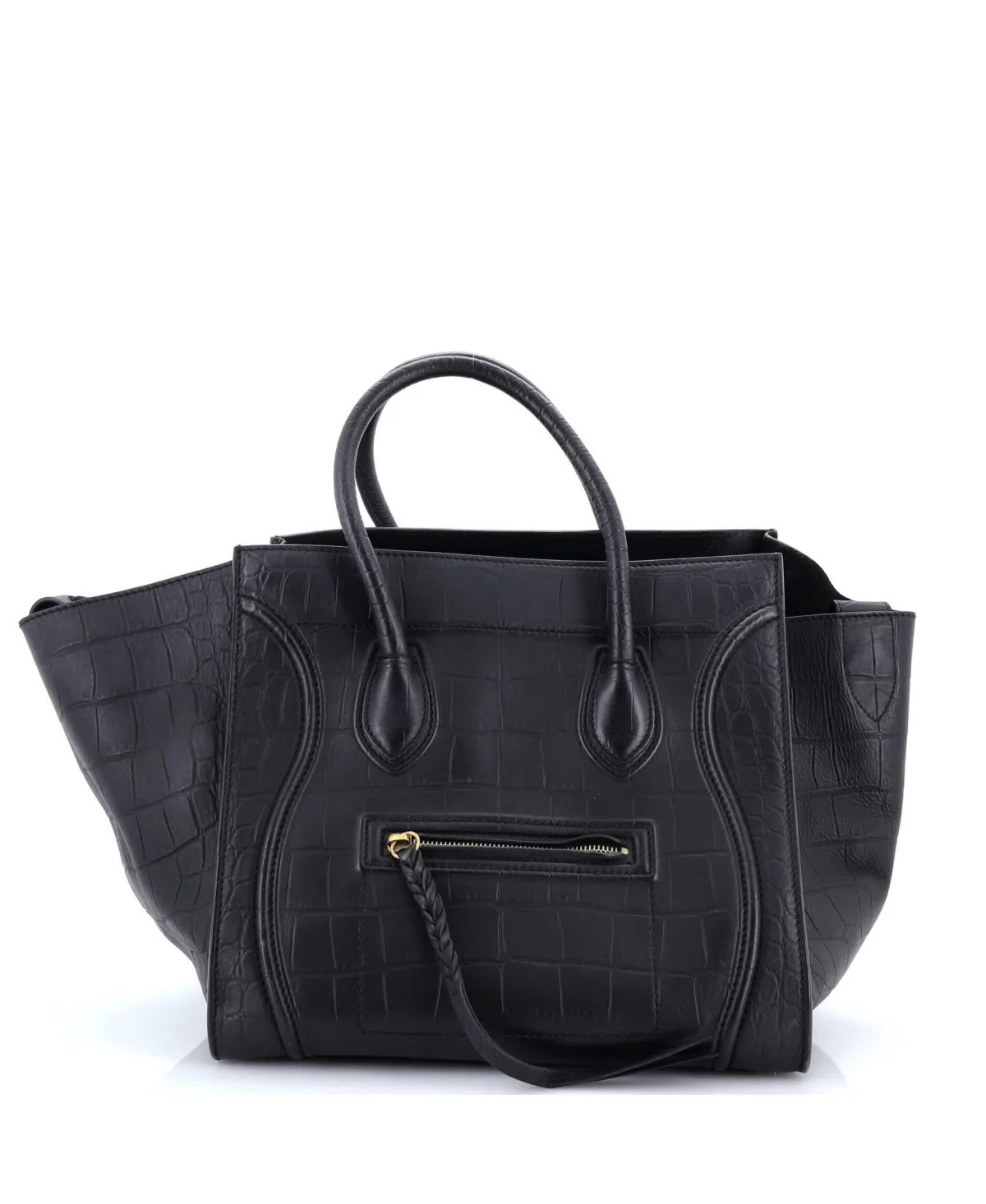Pre-Owned Celine Medium Phantom Bag Embossed Leather by Celine