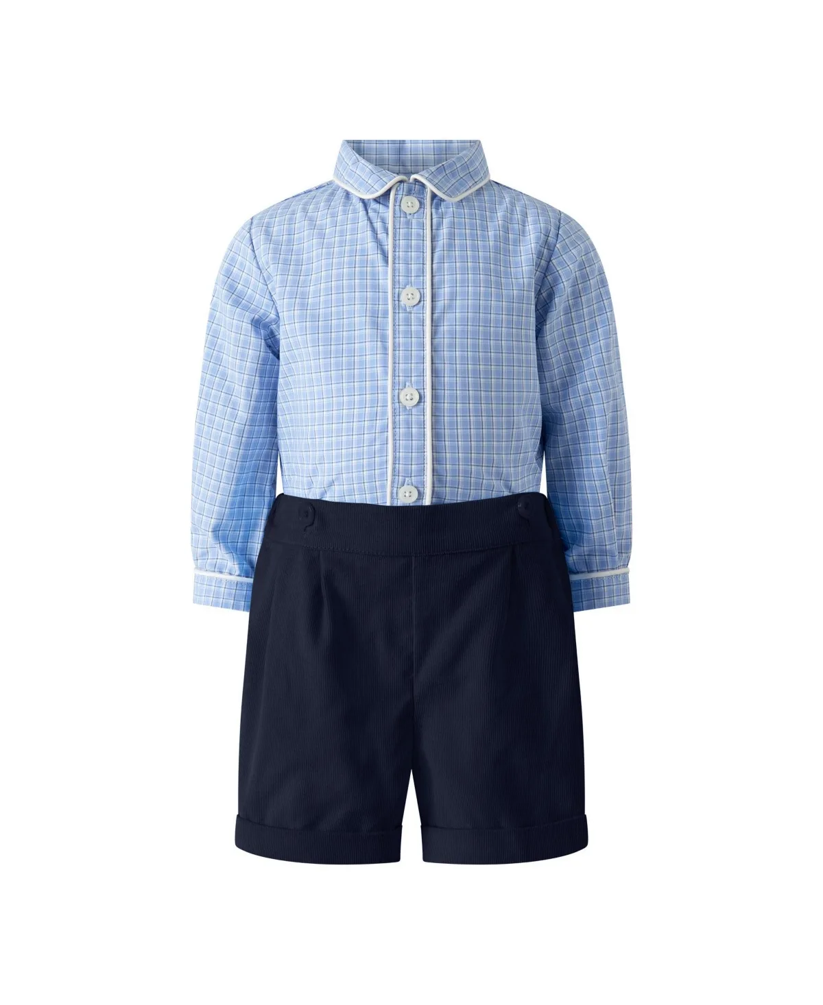 Check Shirt and Short Set by Rachel Riley