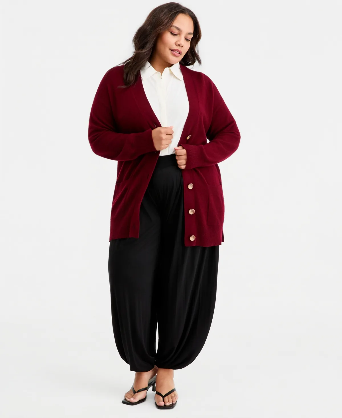 100% Cashmere Button-Front Cardigan by Charter Club