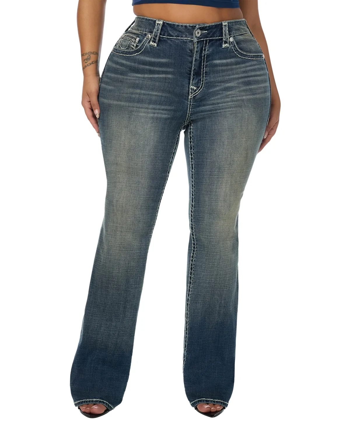 Billie Mid-Rise Bootcut Stretch Jeans by True Religion