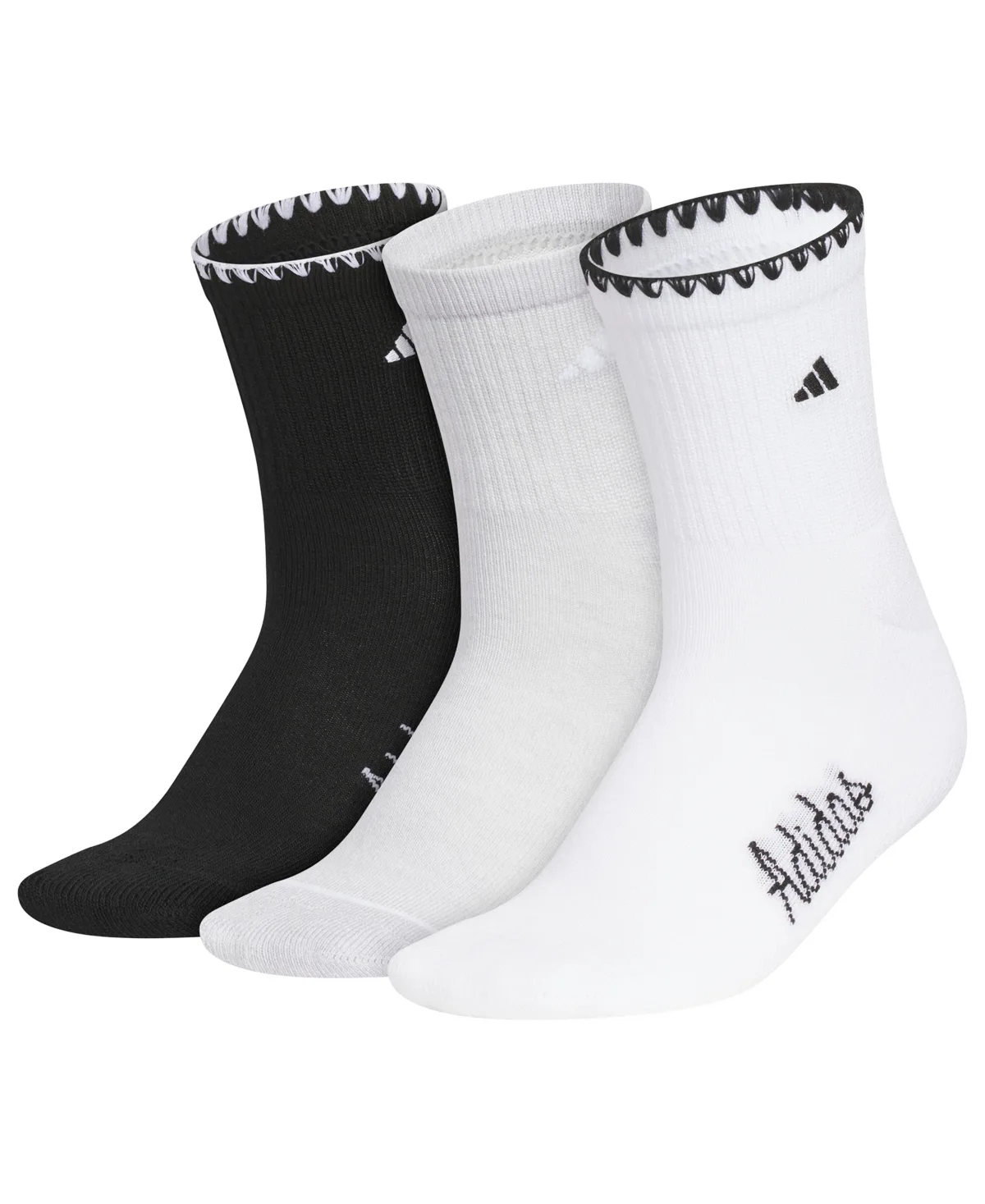 Sport Luxe Cushioned High-Quarter Socks, 3-Pack by adidas