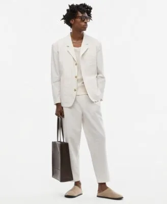 Relaxed Linen Unlined Blazer Relaxed Linen Double Pleat Pants by Mode of One
