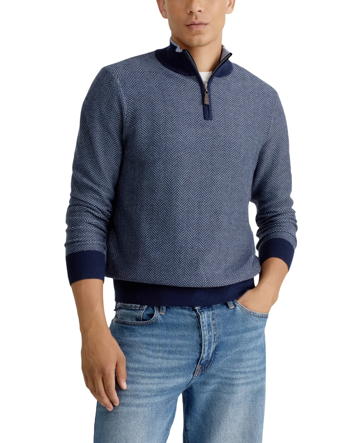 Navtech Quarter-Zip Jacquard Sweater