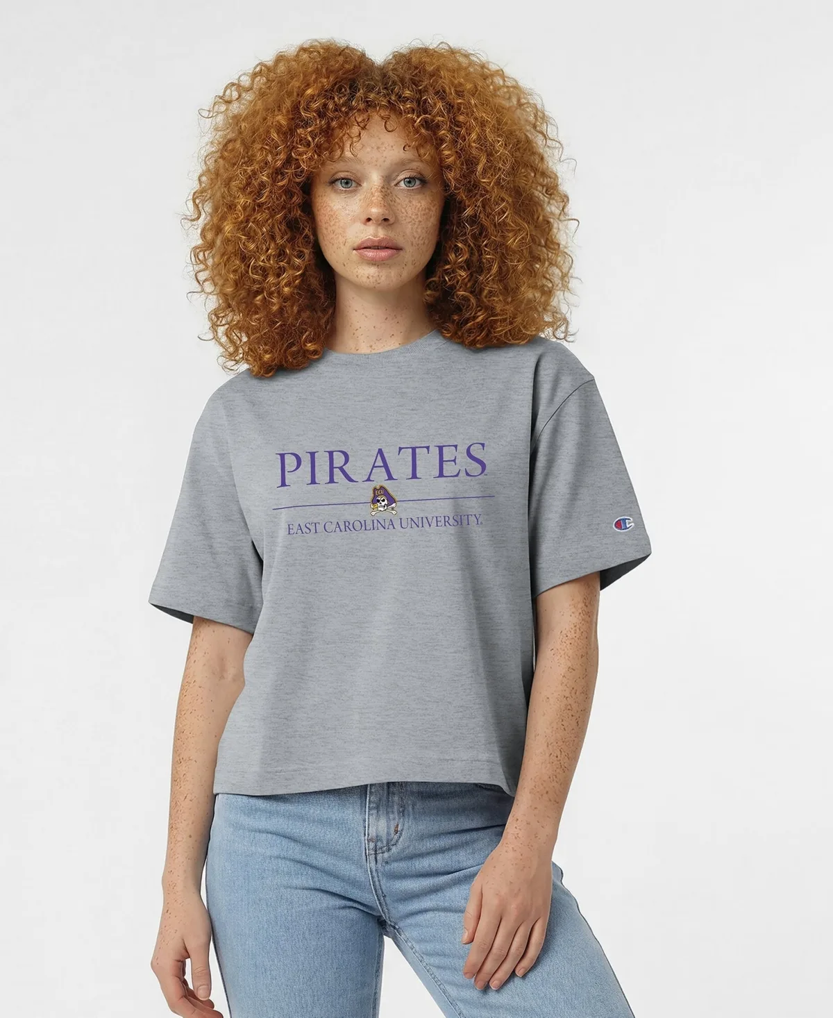 Graphic Dropped-Shoulder Crew Neck T-Shirt by Champion