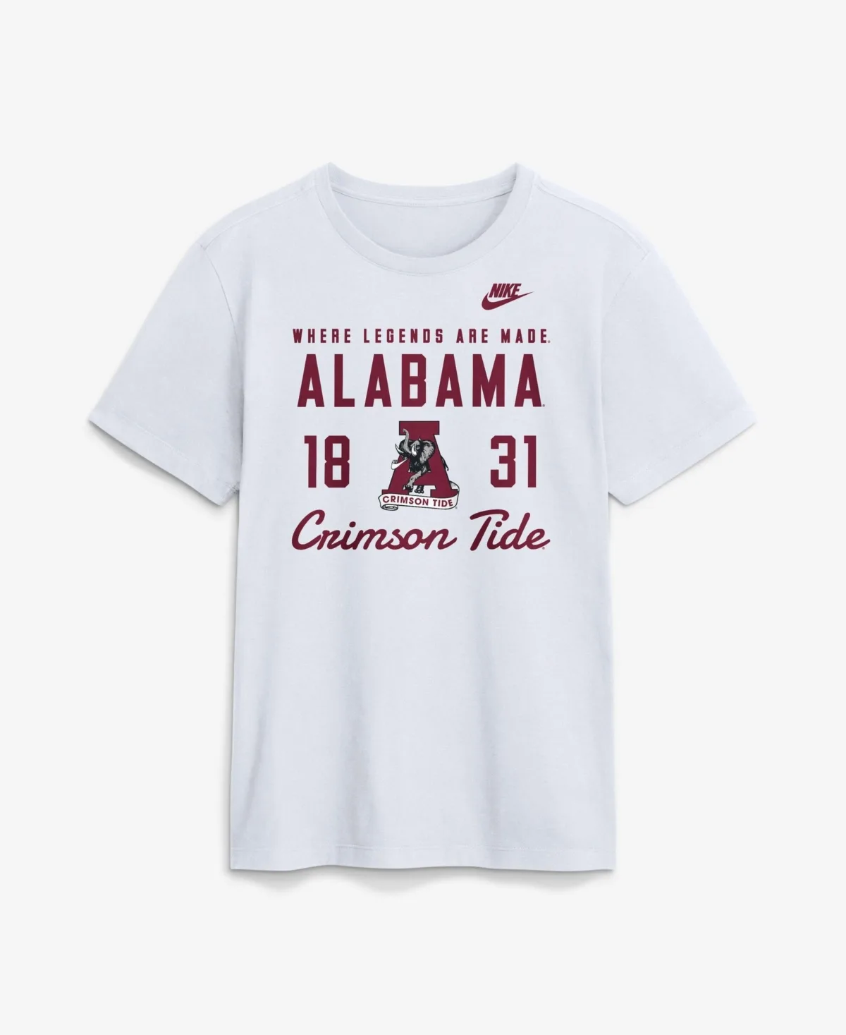 Alabama Crimson Tide Legacy Stacked Established T-Shirt by Nike