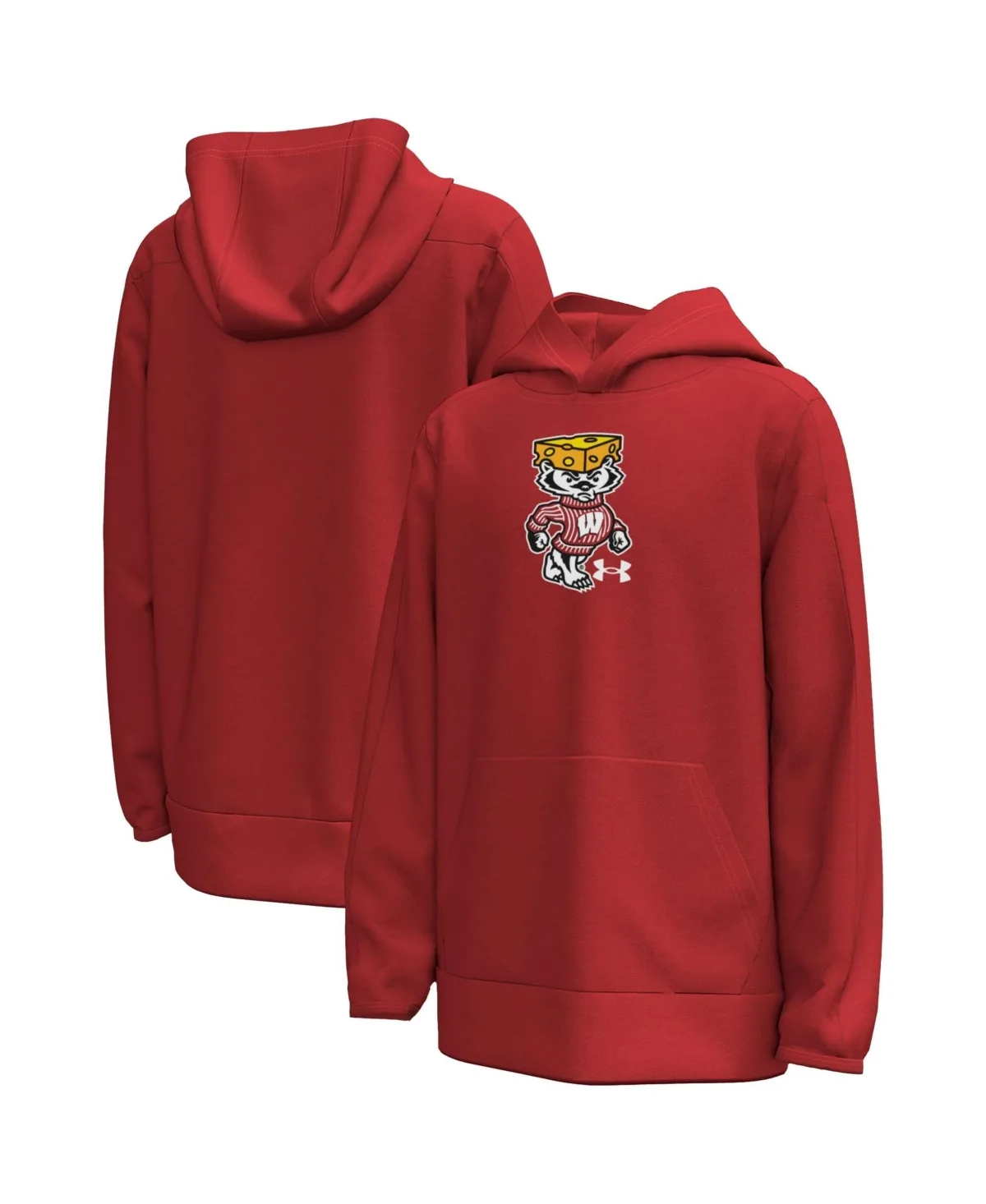 Wisconsin Badgers Bucky Cheesehead Pullover Hoodie by Under Armour