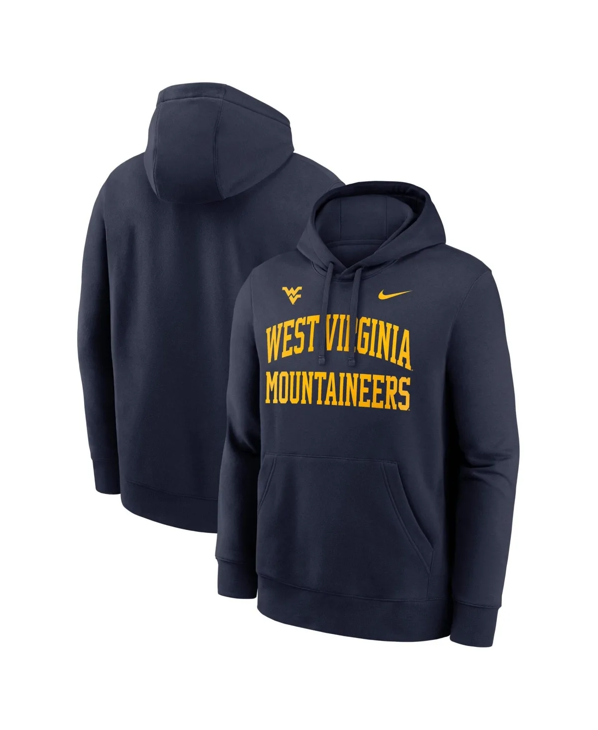 West Virginia Mountaineers Primetime Arched Club Fleece Pullover Hoodie by Nike