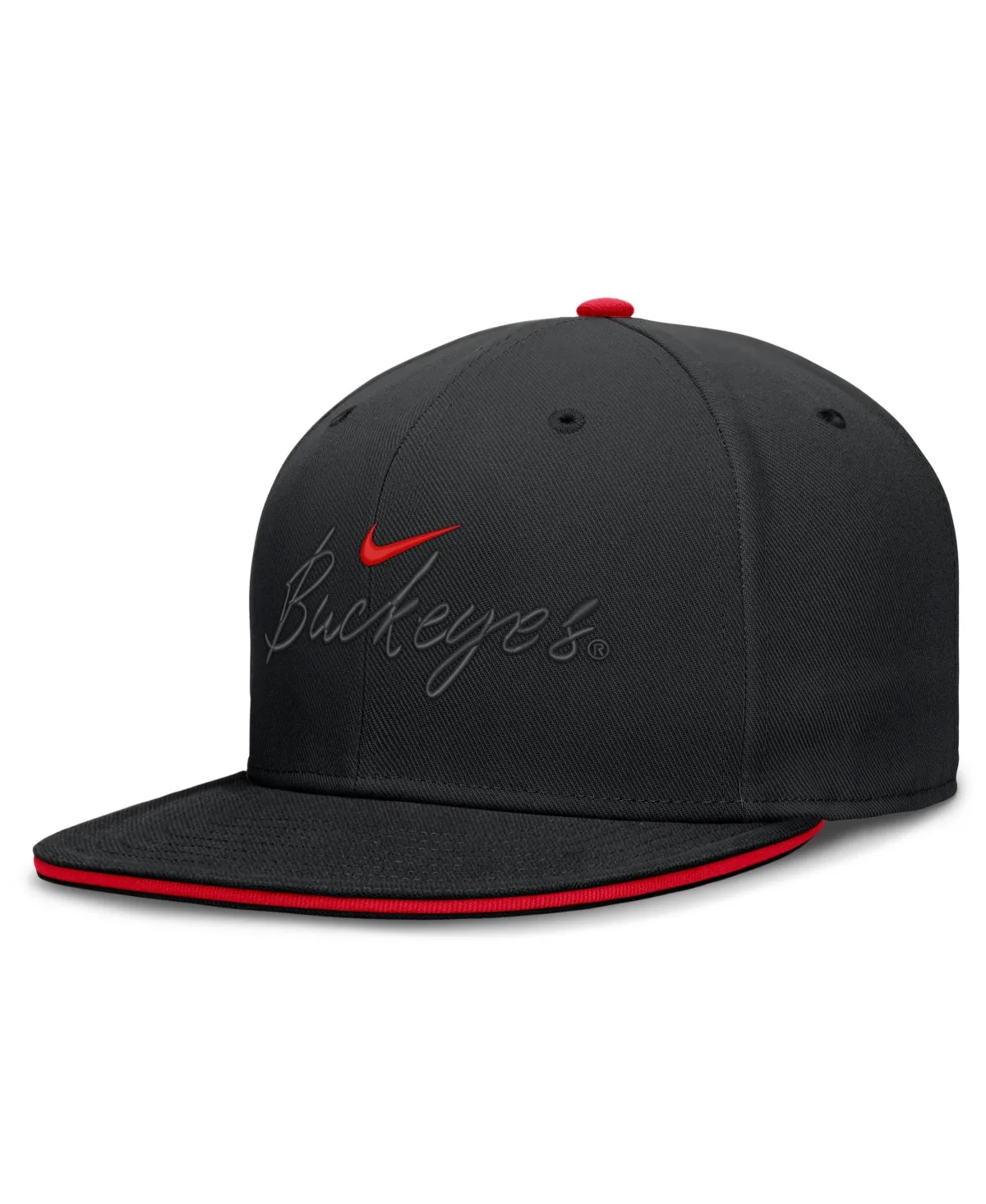 Ohio State Buckeyes Dri-Fit Primetime Script Fitted Hat by Nike