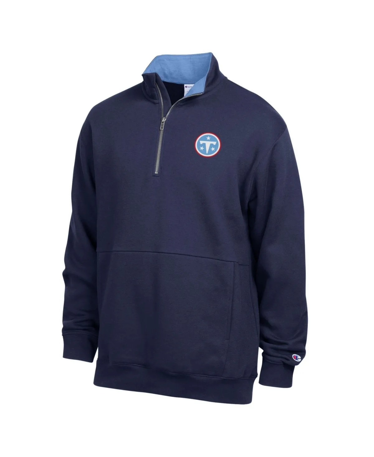 Tennessee Titans Quarter-Zip Pullover Mock-Collar Sweatshirt by Champion