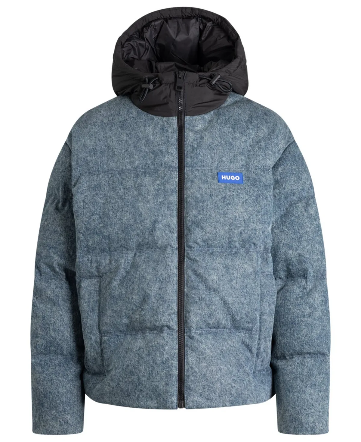 Dex Denim Hooded Puffer Jacket by Hugo Boss