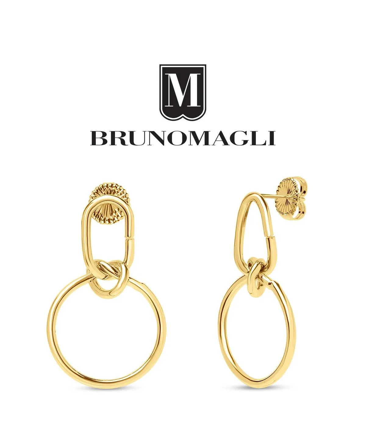 Gold-Tone Elettra Dangle Earrings by Bruno Magli